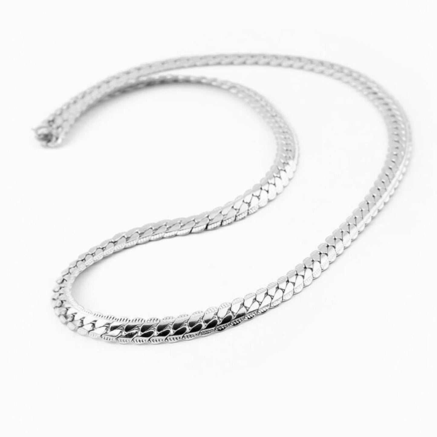 Alza Erkek 316L Çelik Zincir Kolye – Suya Dayanıklı, Kararmaz - 5 mm