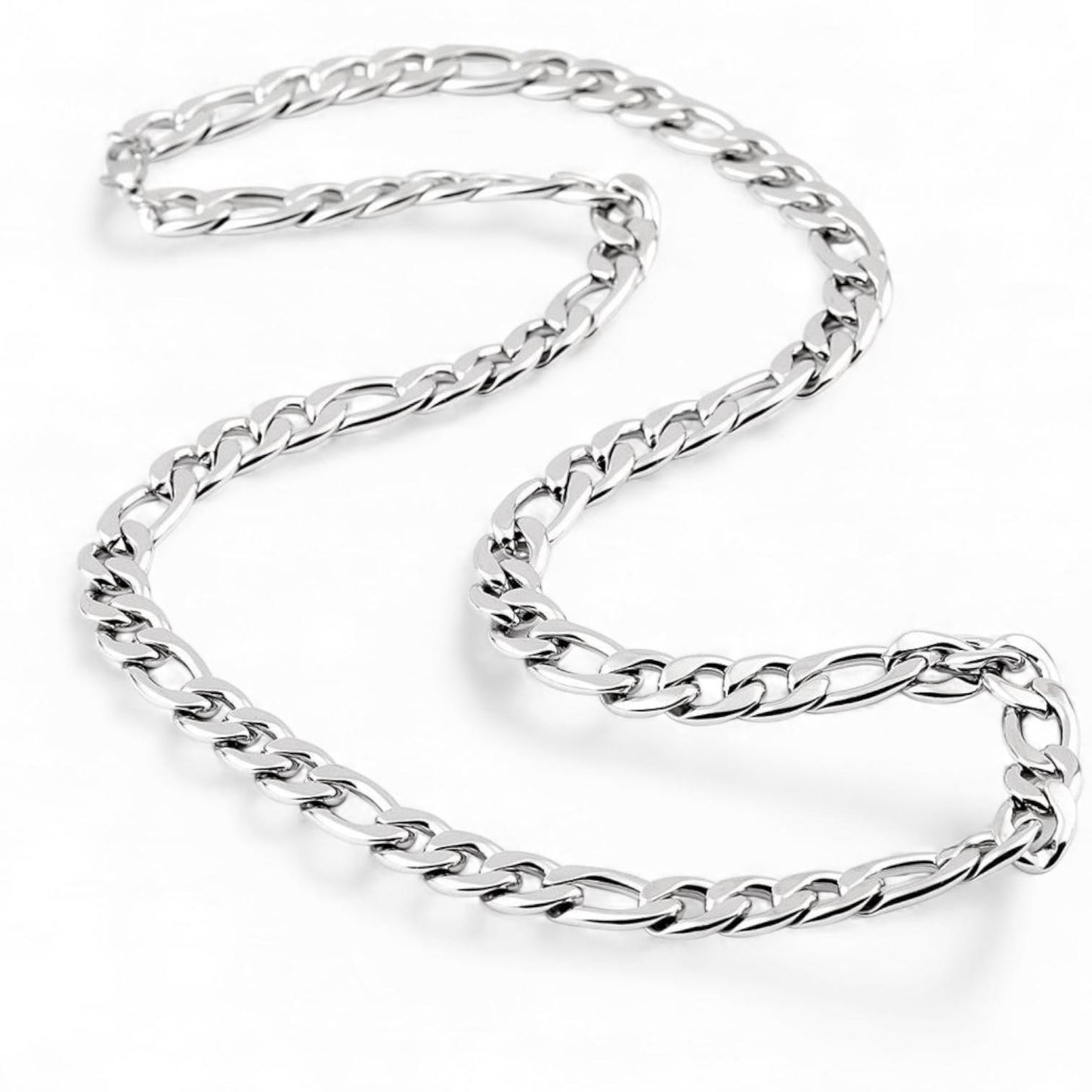 Alza Erkek 316L Çelik Zincir Kolye – Suya Dayanıklı, Kararmaz - 9 mm Kalın