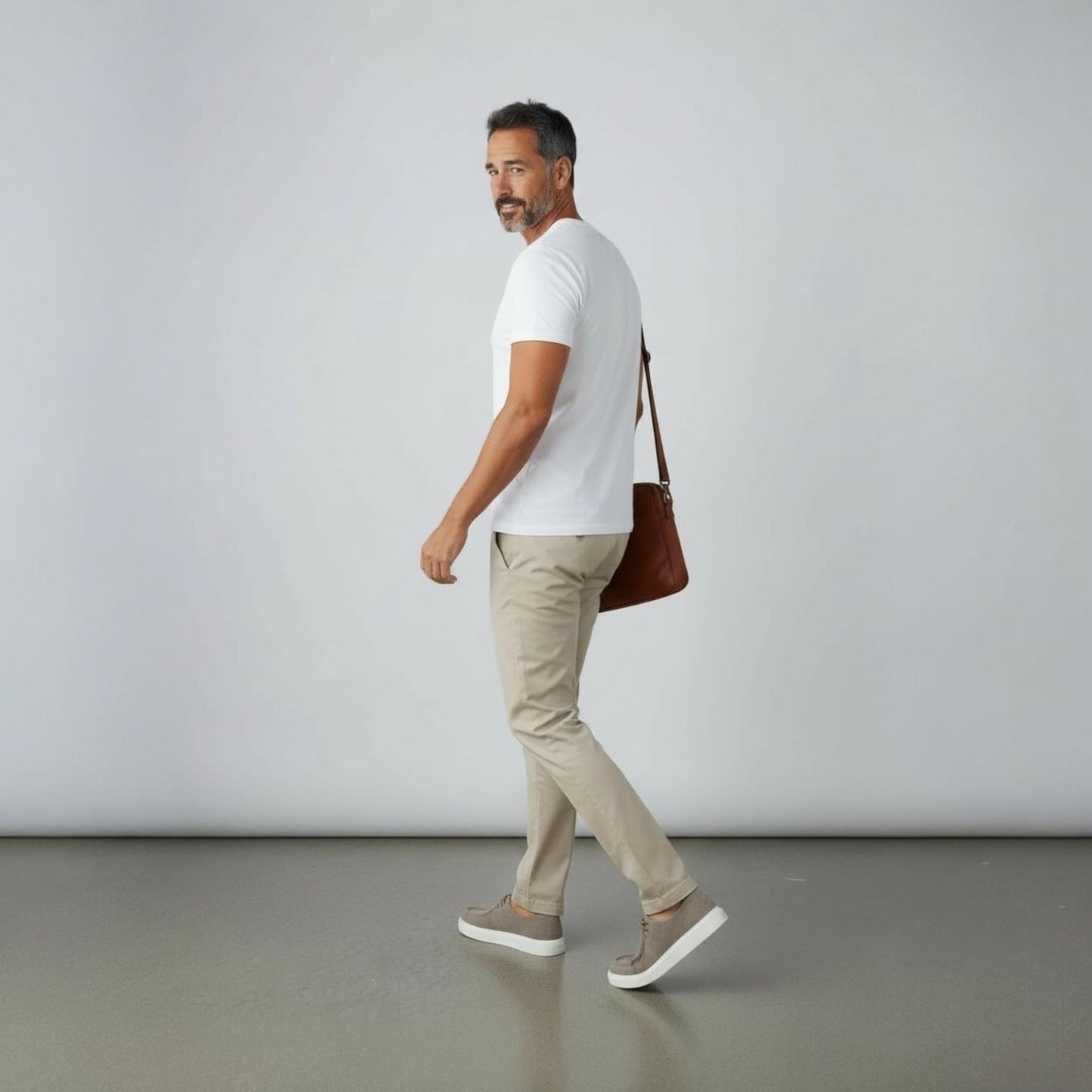 Alza Erkek Hakiki Deri Casual Ayakkabı - Bej Süet