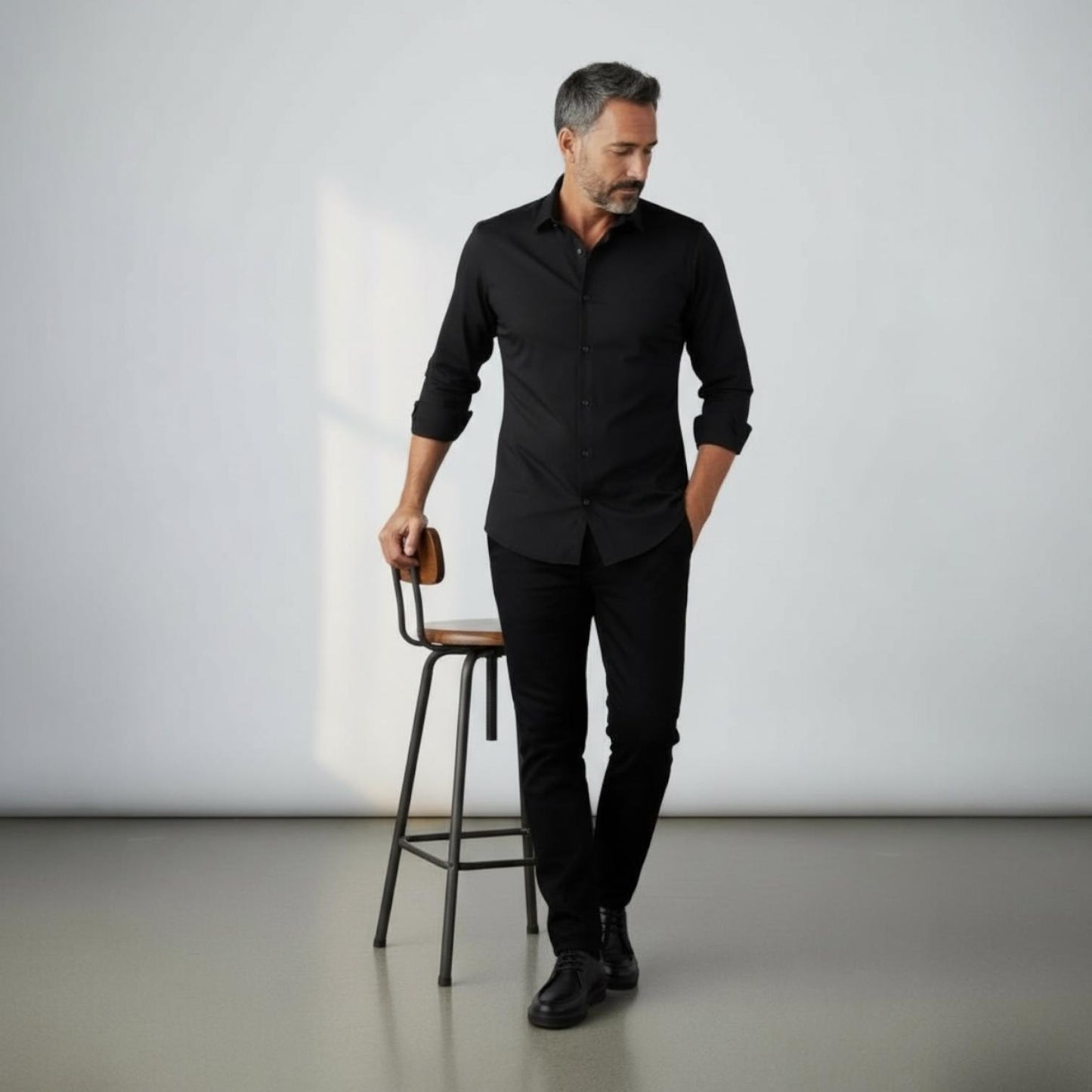 Alza Erkek Hakiki Deri Casual Ayakkabı - Siyah Floter