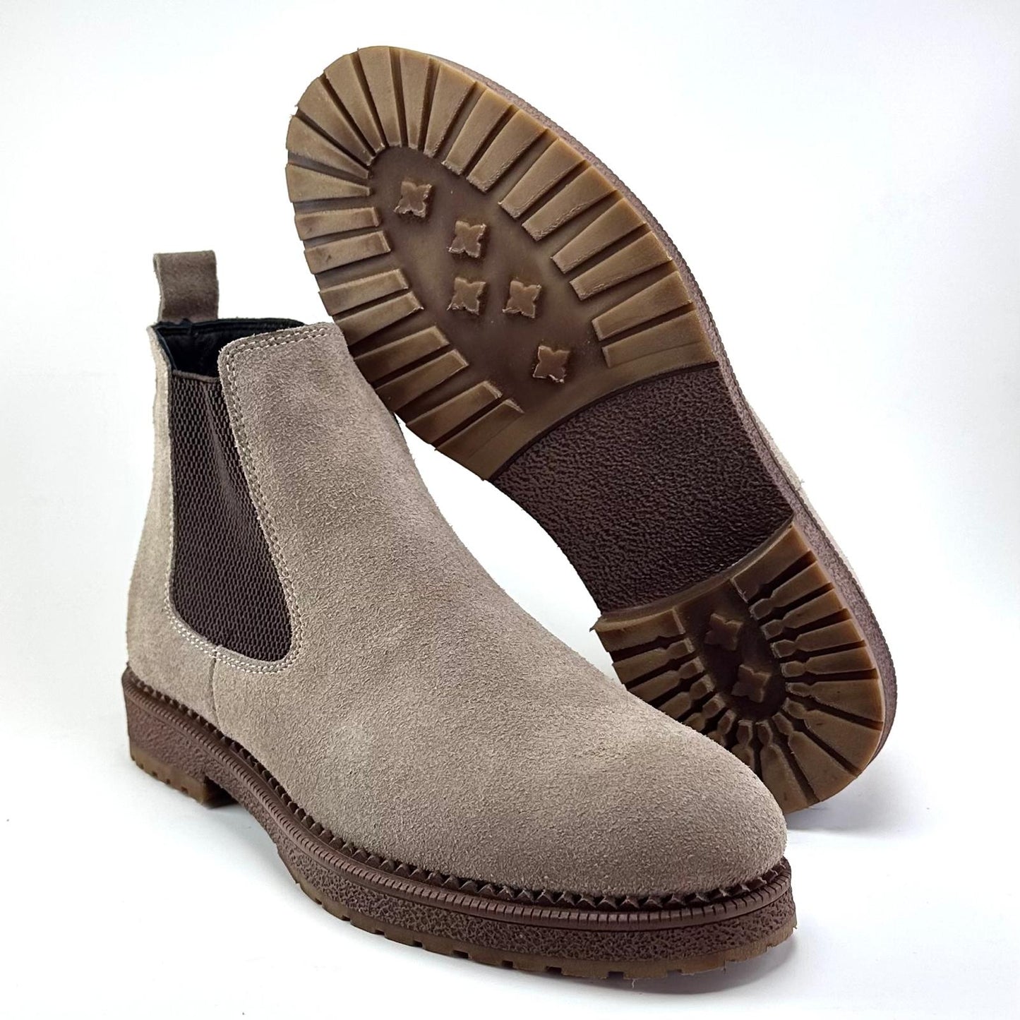 Alza Erkek Hakiki Deri Chelsea Bot - Bej Süet