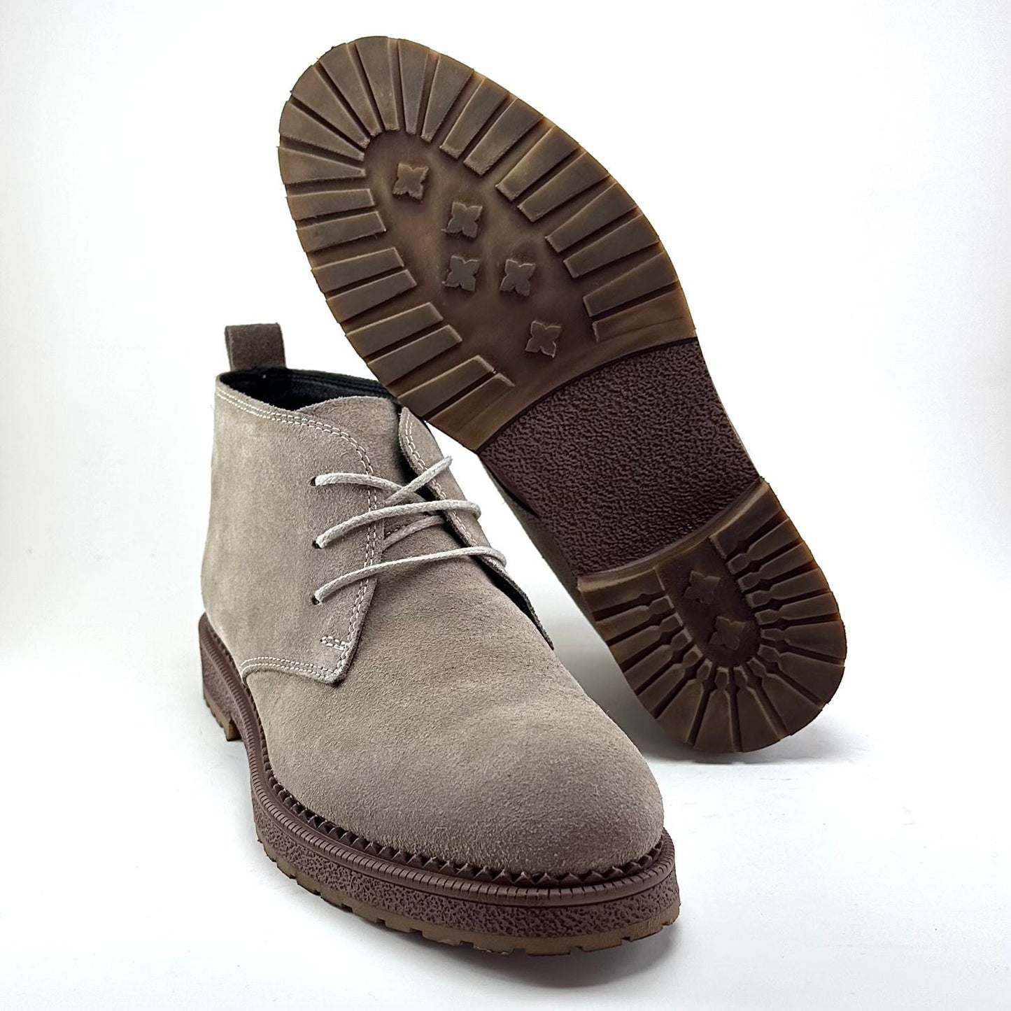 Alza Erkek Hakiki Deri Chelsea Kısa Bot - Bej Süet