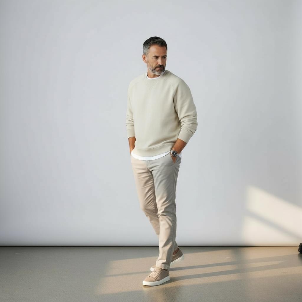 Alza Erkek Hakiki Deri Sneaker - Bej Süet