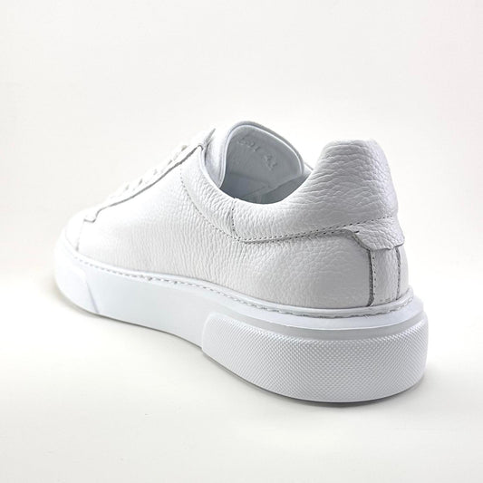 Alza Erkek Hakiki Deri Sneaker - Beyaz Floter