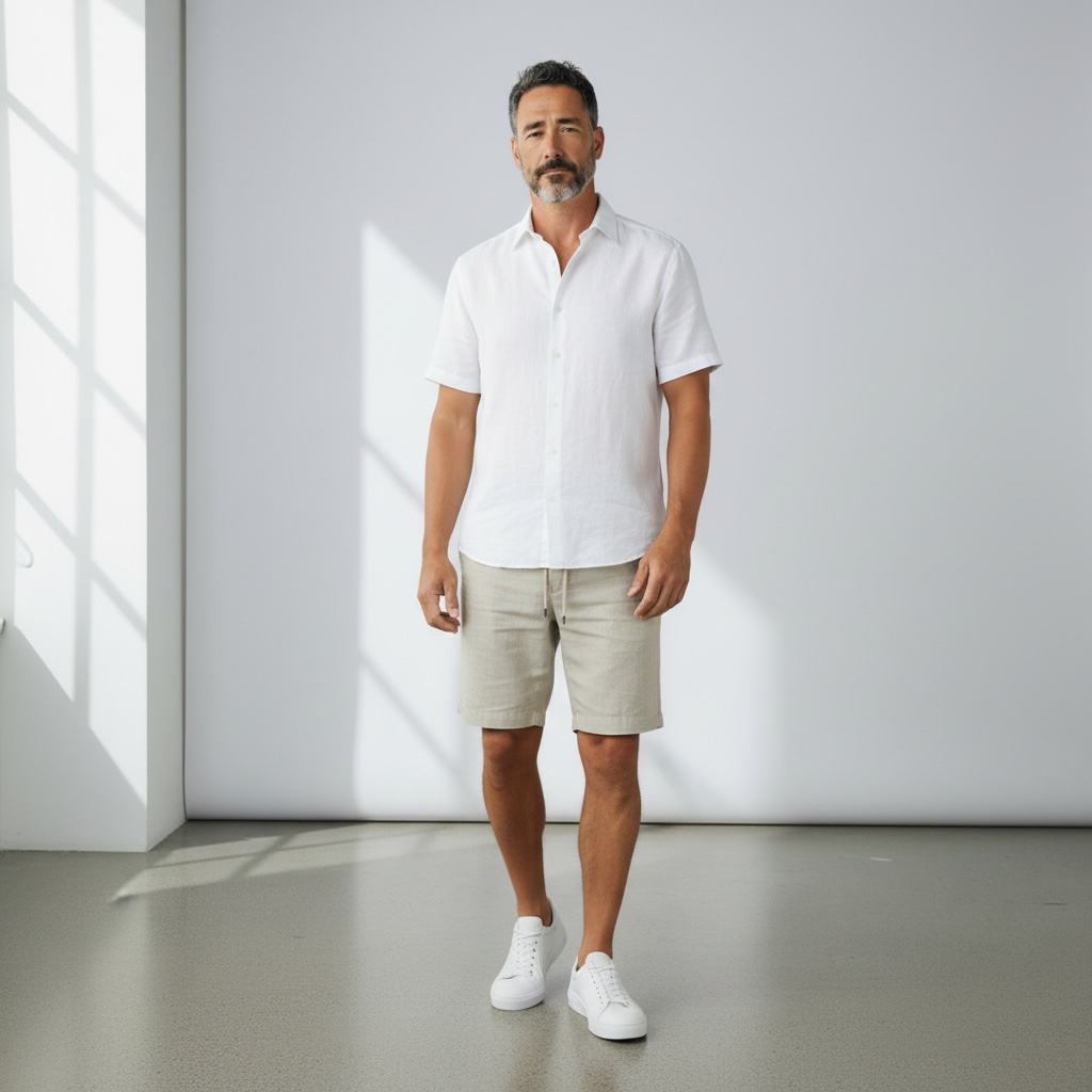 Alza Erkek Hakiki Deri Sneaker - Beyaz Floter