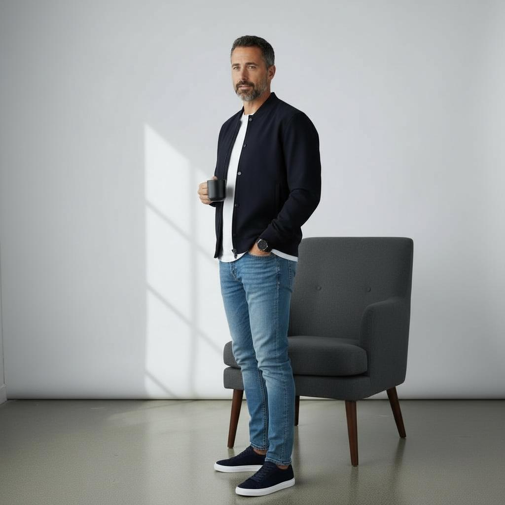 Alza Erkek Hakiki Deri Sneaker - Lacivert Süet