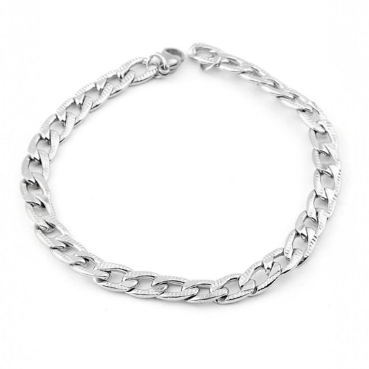 Alza Erkek 316L Çelik Zincir Bileklik – Suya Dayanıklı, Kararmaz 8 mm Kalın