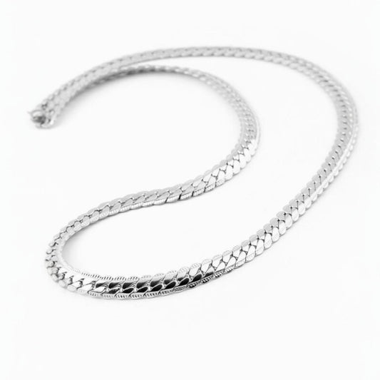 Alza Erkek 316L Çelik Zincir Kolye – Suya Dayanıklı, Kararmaz - 5 mm