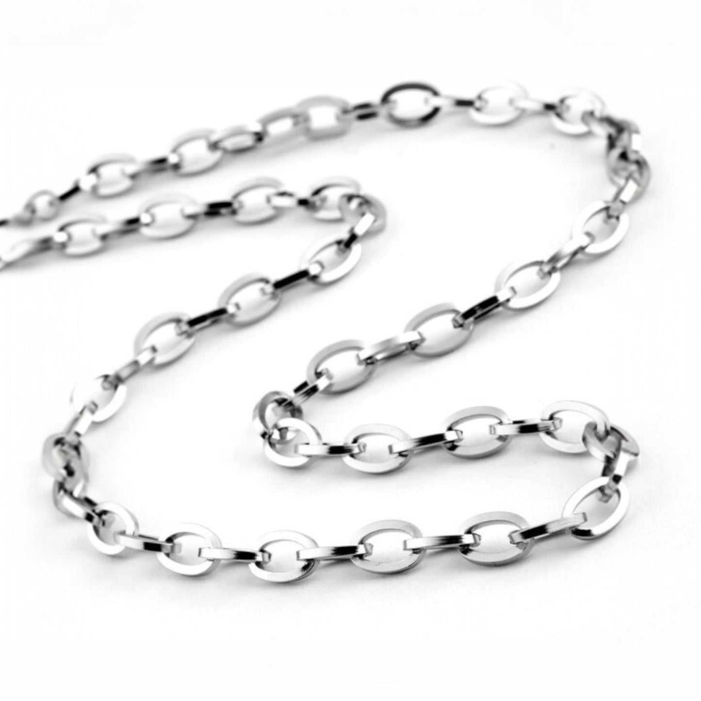 Alza Erkek 316L Çelik Zincir Kolye – Suya Dayanıklı, Kararmaz - 8 mm