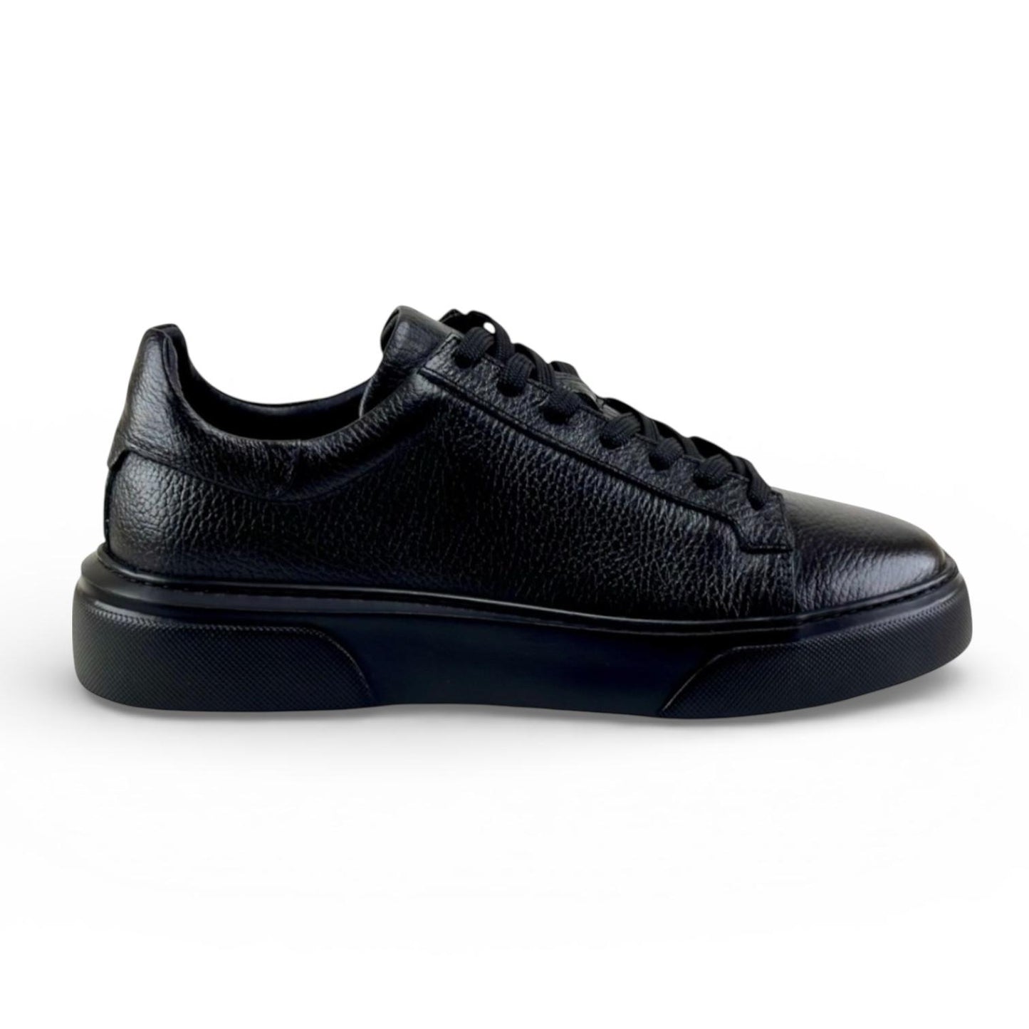Footcap Erkek Hakiki Deri Sneaker Eva Taban – Siyah | ALZA