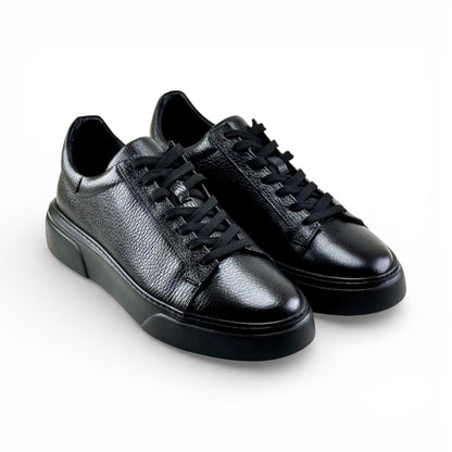 Footcap Erkek Hakiki Deri Sneaker Eva Taban – Siyah | ALZA
