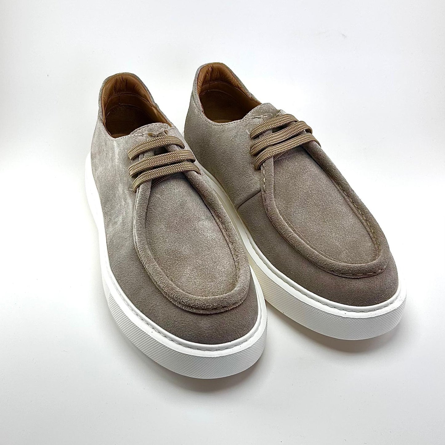 Alza Erkek Hakiki Deri Casual Ayakkabı - Bej Süet