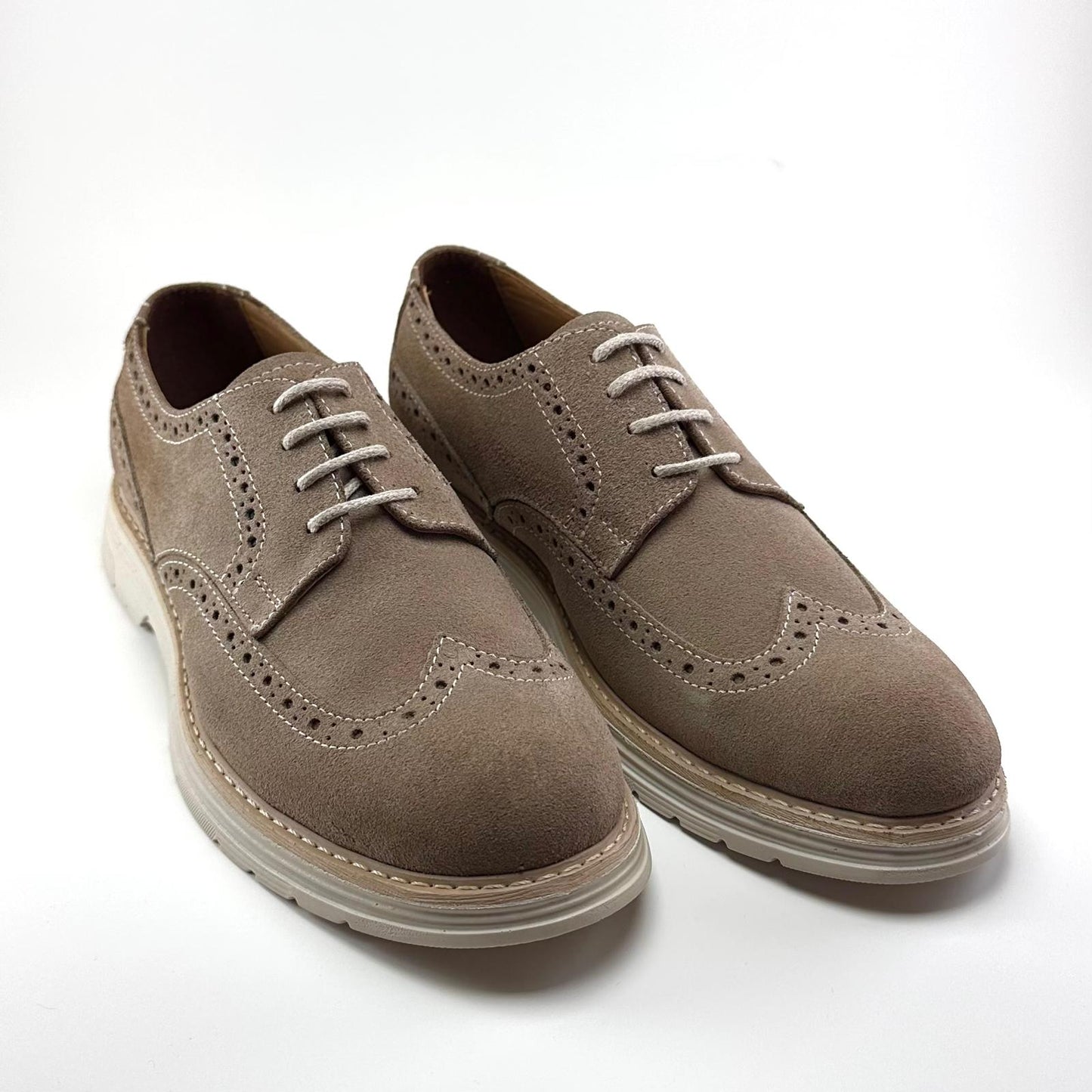 Alza Erkek Hakiki Deri Casual Ayakkabı - Bej Süet