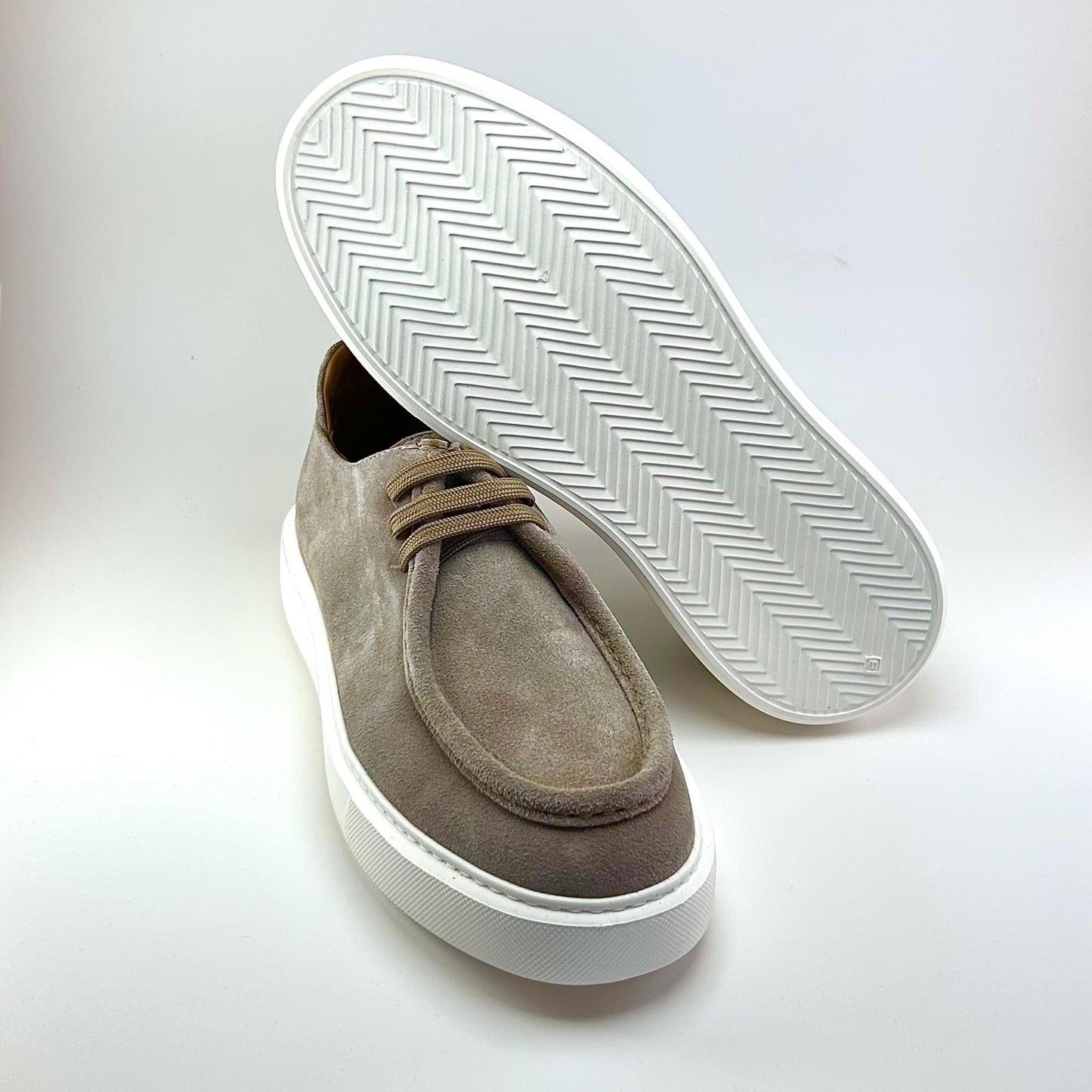 Alza Erkek Hakiki Deri Casual Ayakkabı - Bej Süet