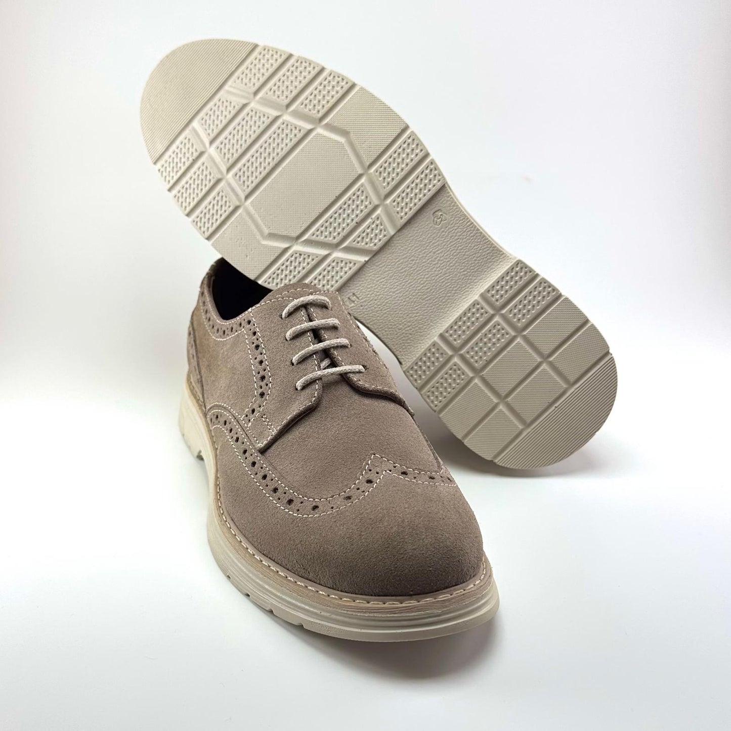 Alza Erkek Hakiki Deri Casual Ayakkabı - Bej Süet