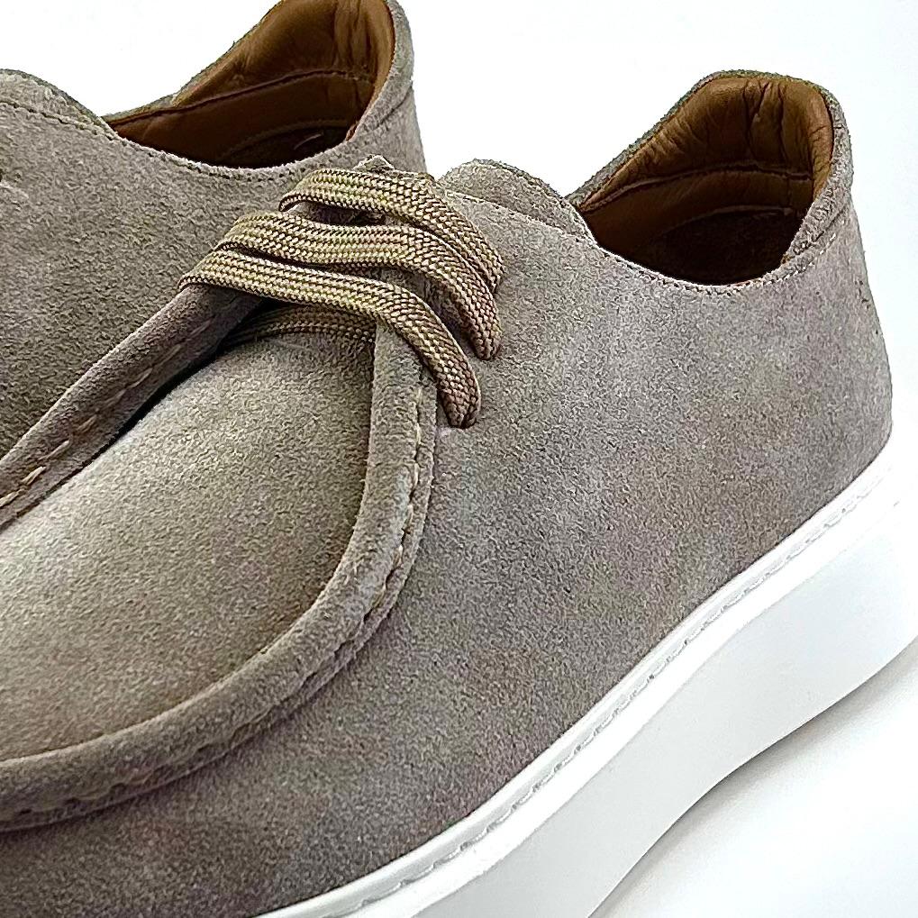 Alza Erkek Hakiki Deri Casual Ayakkabı - Bej Süet