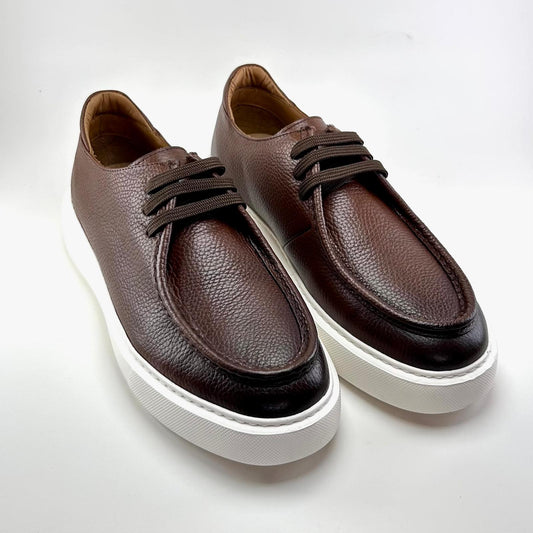 Alza Erkek Hakiki Deri Casual Ayakkabı - Kahverengi Floter