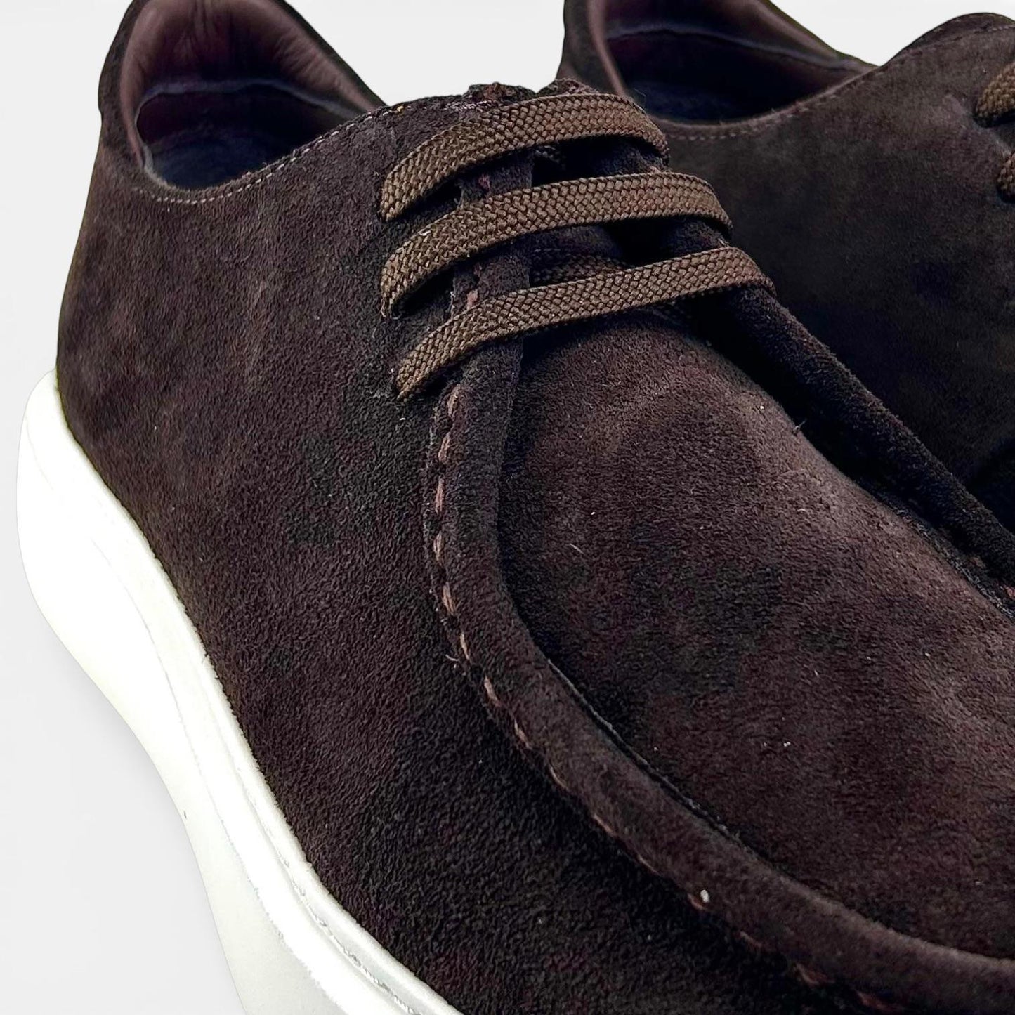 Footcap Sisley - Erkek Hakiki Deri Ayakkabı - Kahverengi Süet | ALZA