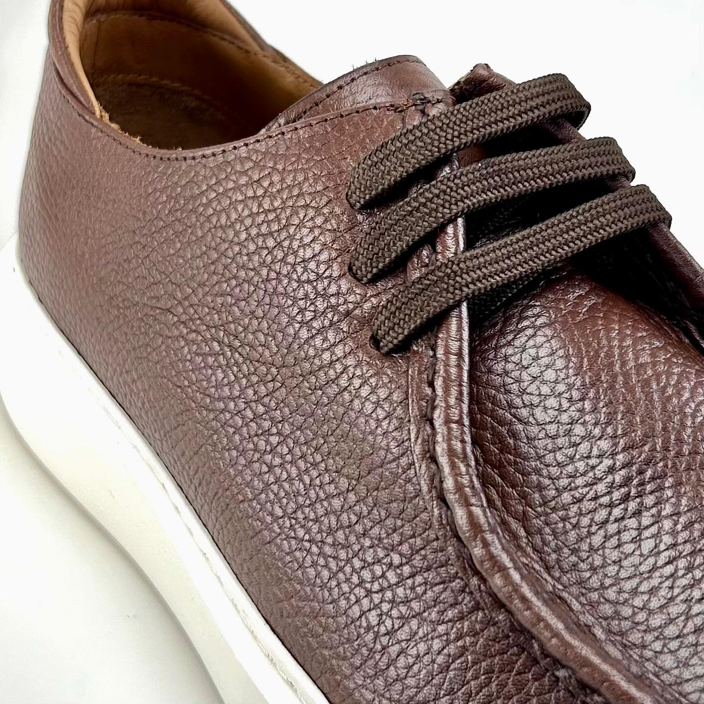 Alza Erkek Hakiki Deri Casual Ayakkabı - Kahverengi Floter