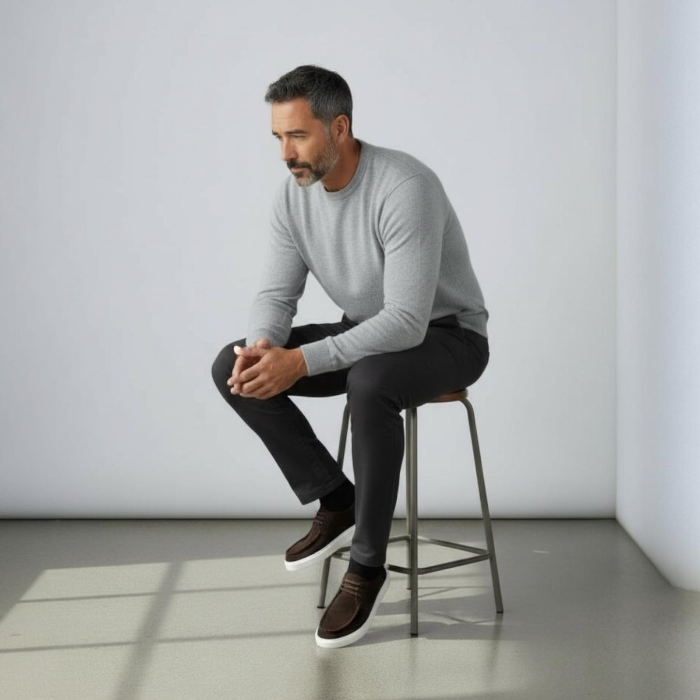 Alza Erkek Hakiki Deri Casual Ayakkabı - Kahverengi Süet