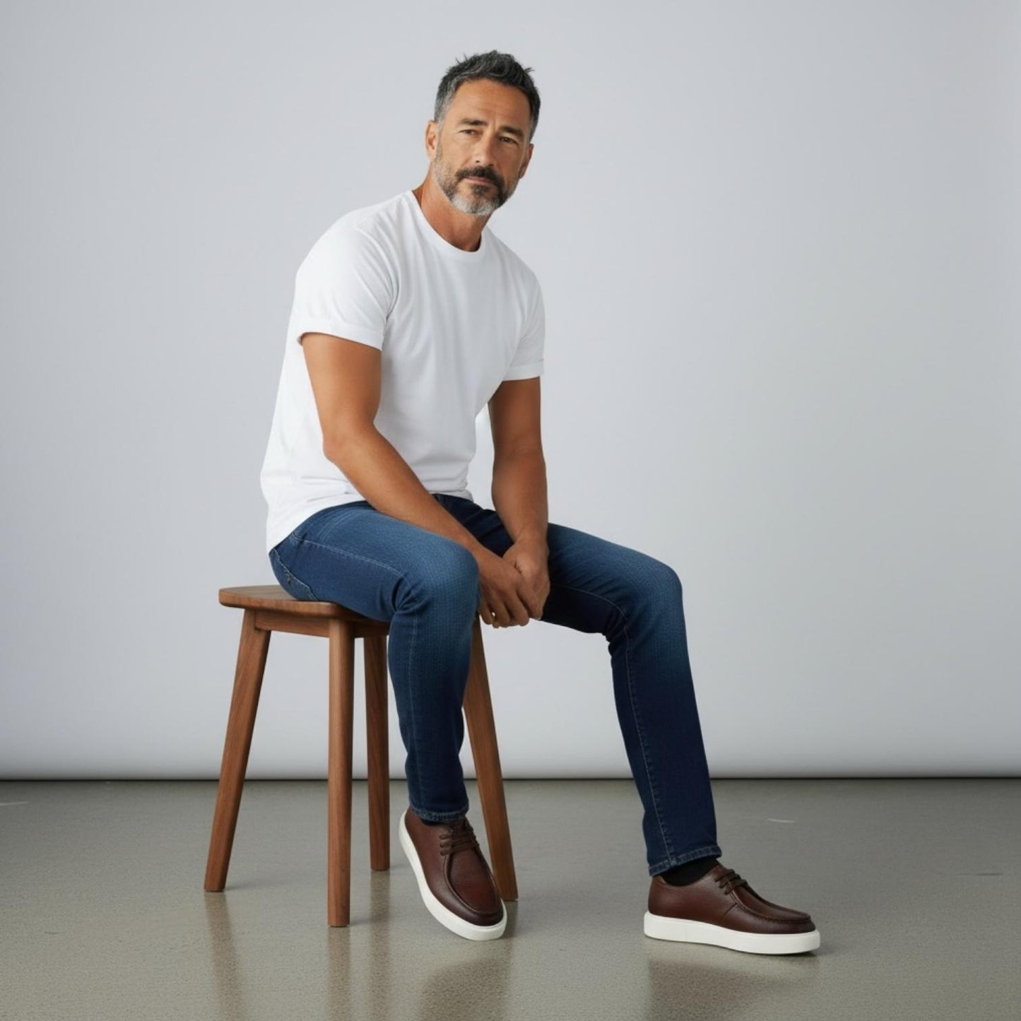 Alza Erkek Hakiki Deri Casual Ayakkabı - Kahverengi Floter