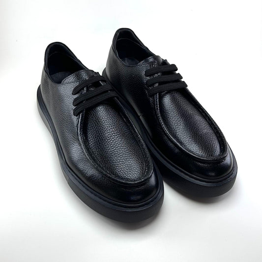 Alza Erkek Hakiki Deri Casual Ayakkabı - Siyah Floter