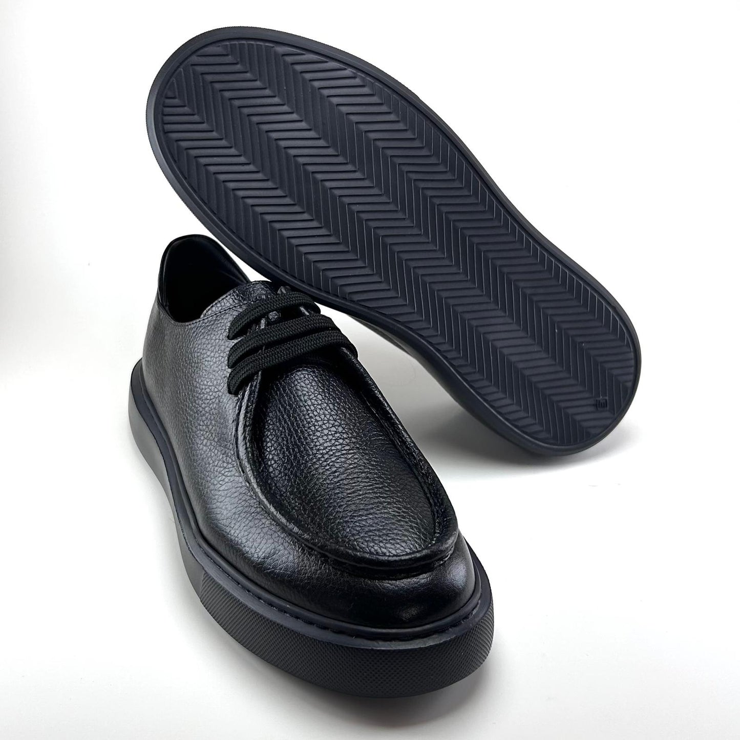 Alza Erkek Hakiki Deri Casual Ayakkabı - Siyah Floter