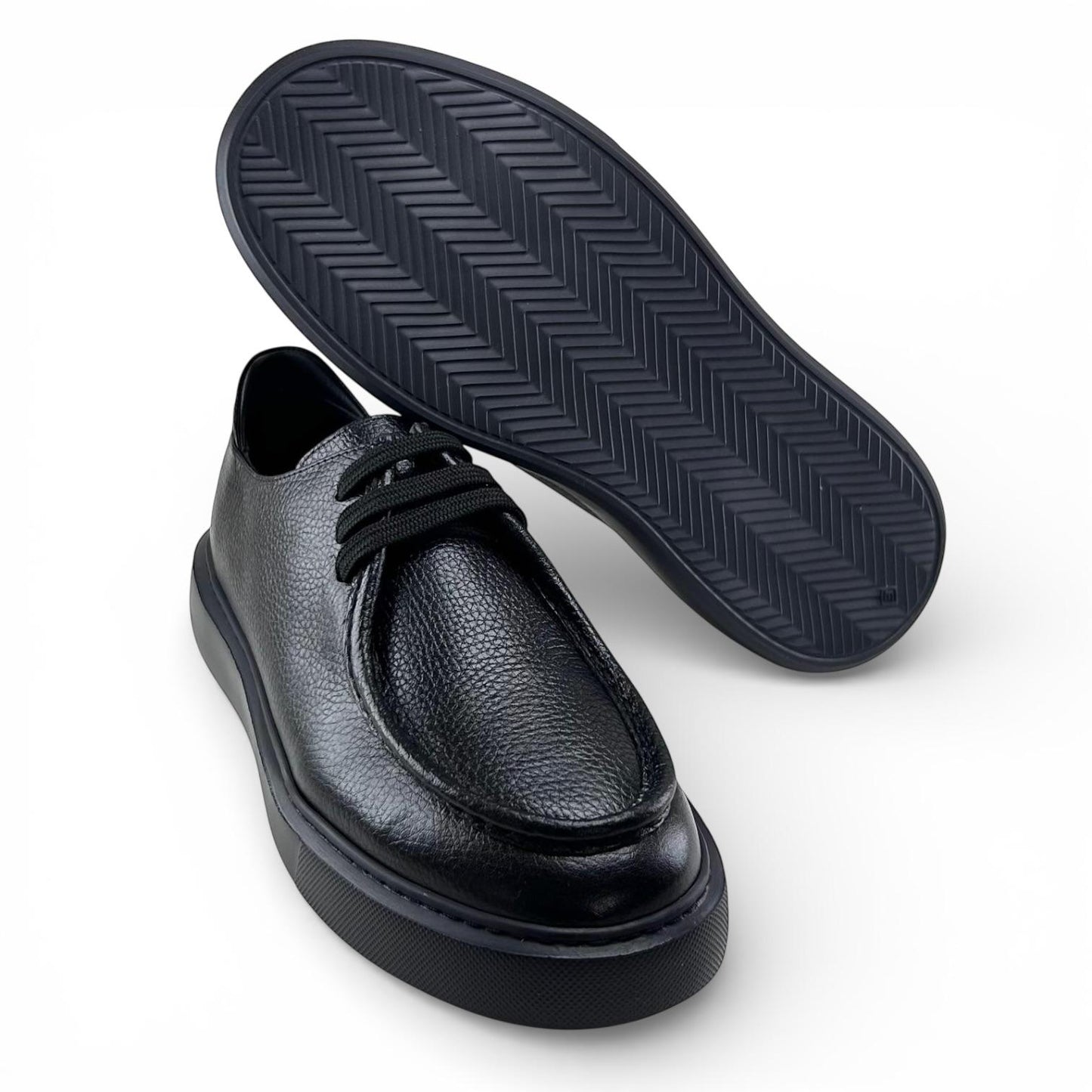 Footcap Sisley - Erkek Hakiki Deri Ayakkabı - Siyah | ALZA