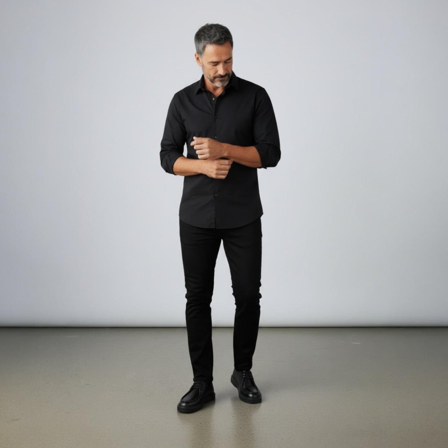 Alza Erkek Hakiki Deri Casual Ayakkabı - Siyah Floter