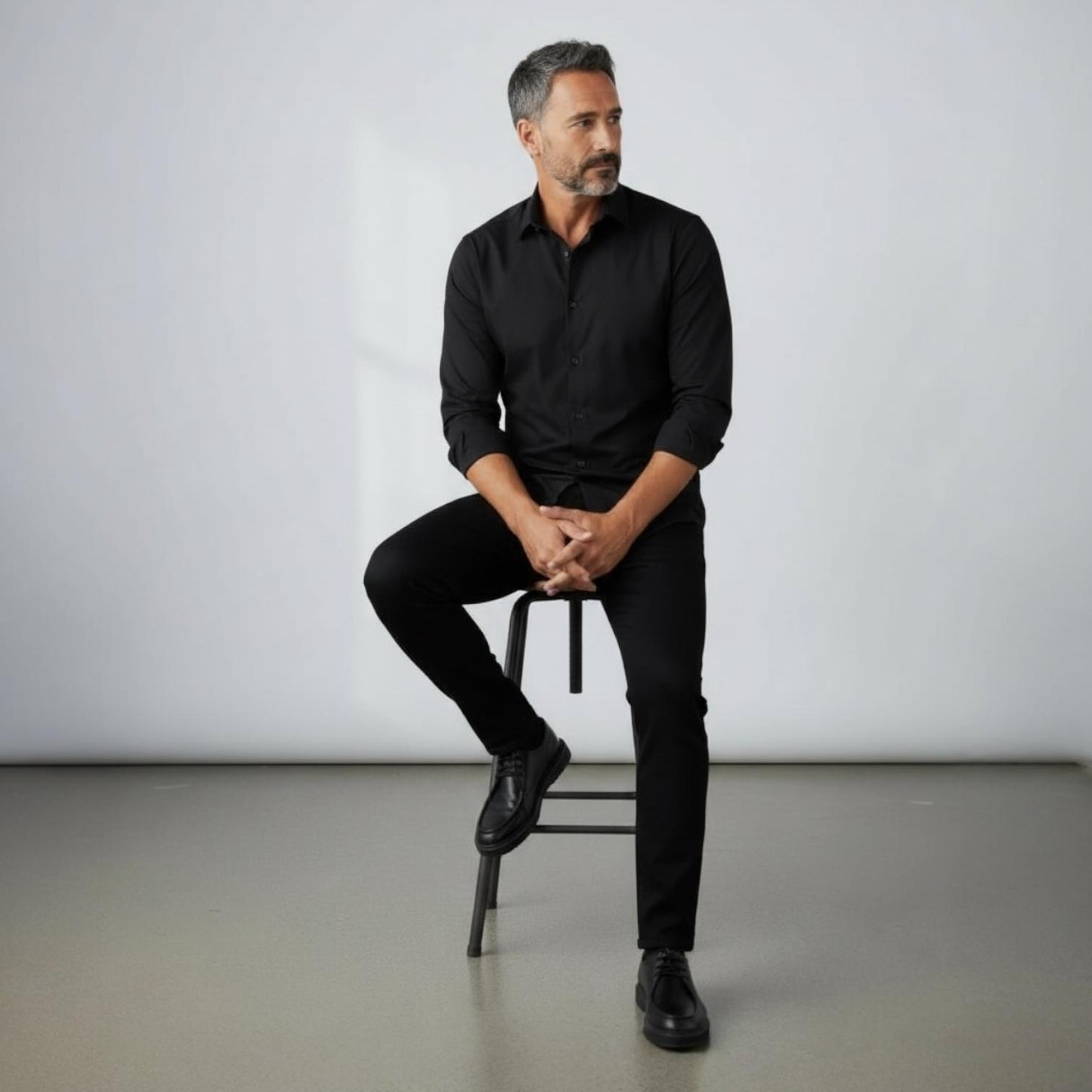 Alza Erkek Hakiki Deri Casual Ayakkabı - Siyah Floter