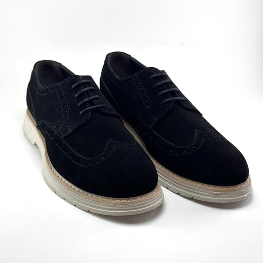 Alza Erkek Hakiki Deri Casual Ayakkabı - Siyah Süet