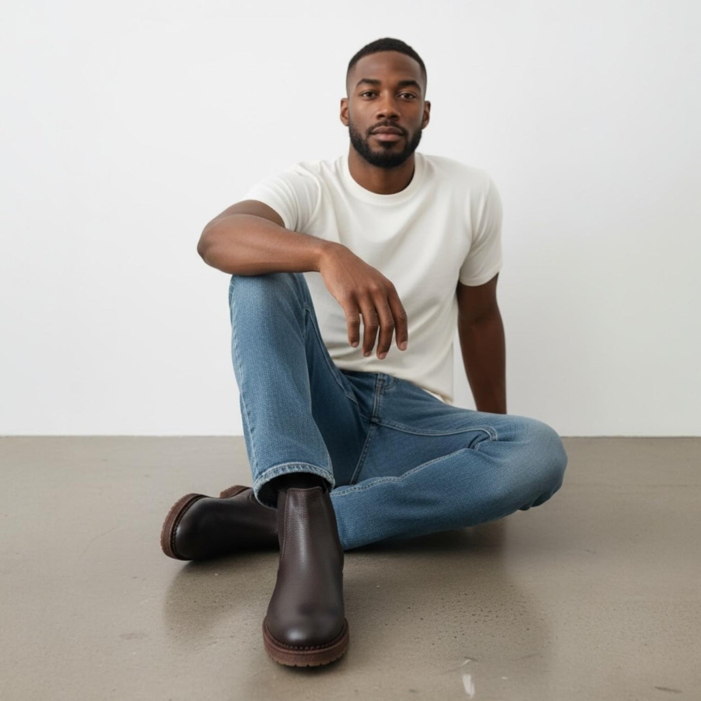 Alza Erkek Hakiki Deri Chelsea Bot - Kahverengi Floter