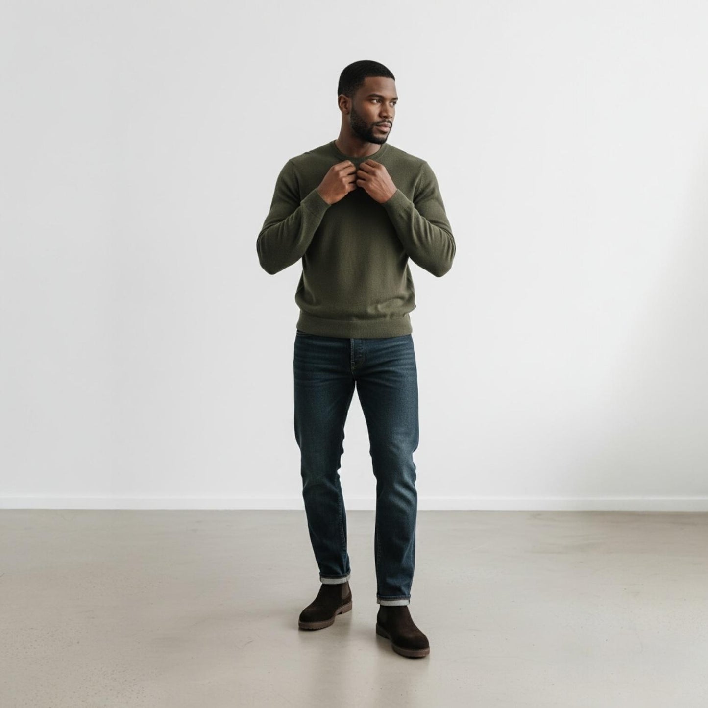 Alza Erkek Hakiki Deri Chelsea Bot - Kahverengi Süet