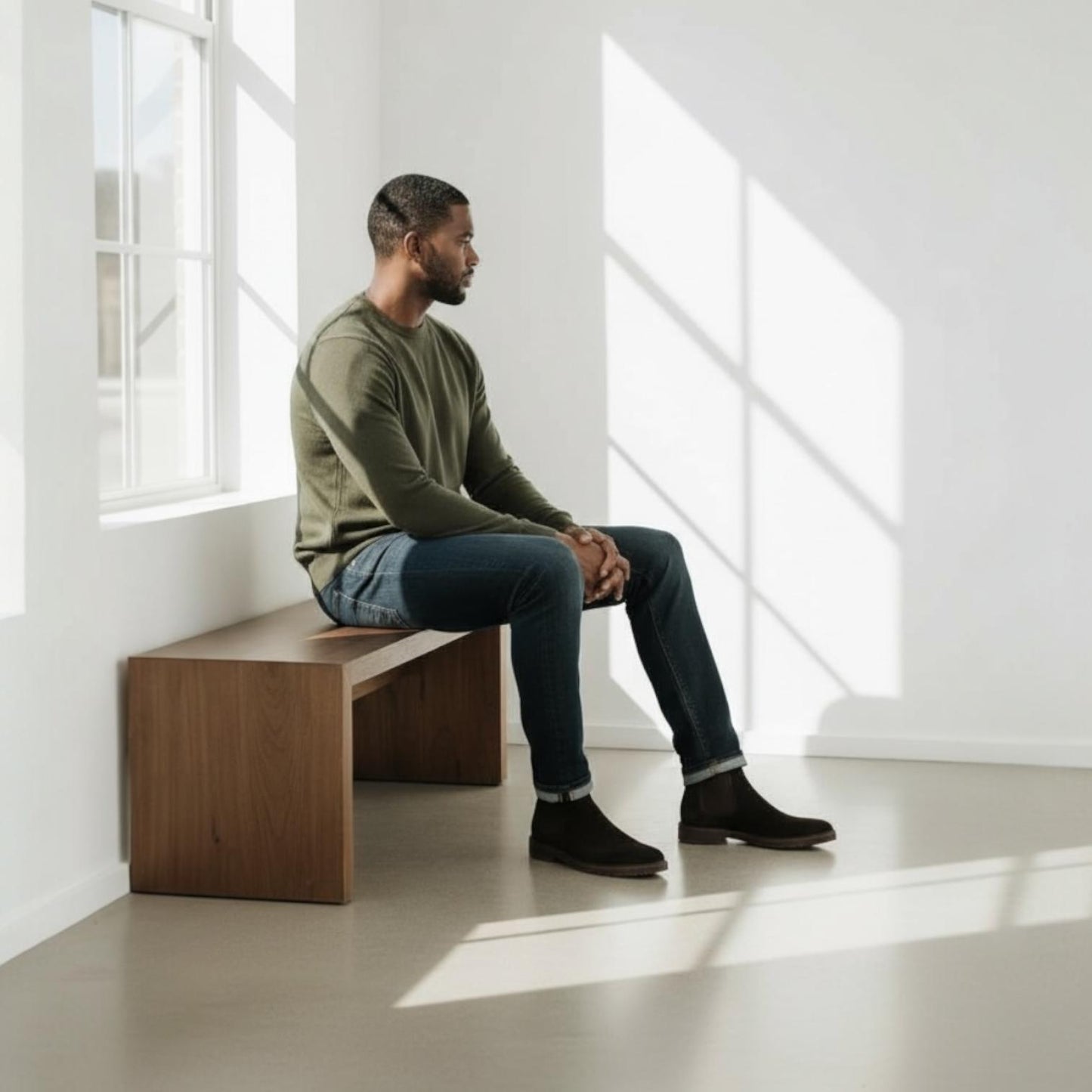 Alza Erkek Hakiki Deri Chelsea Bot - Kahverengi Süet