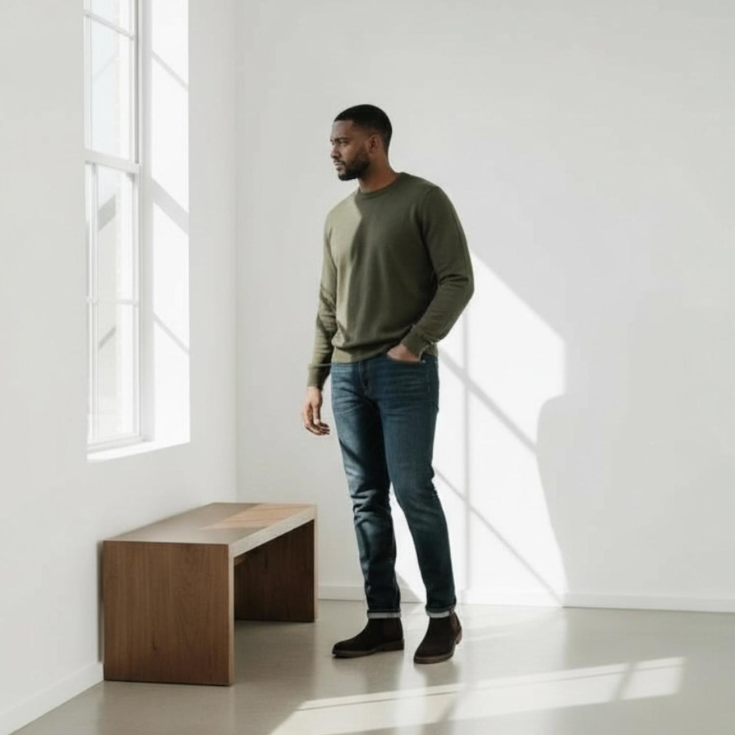 Alza Erkek Hakiki Deri Chelsea Bot - Kahverengi Süet