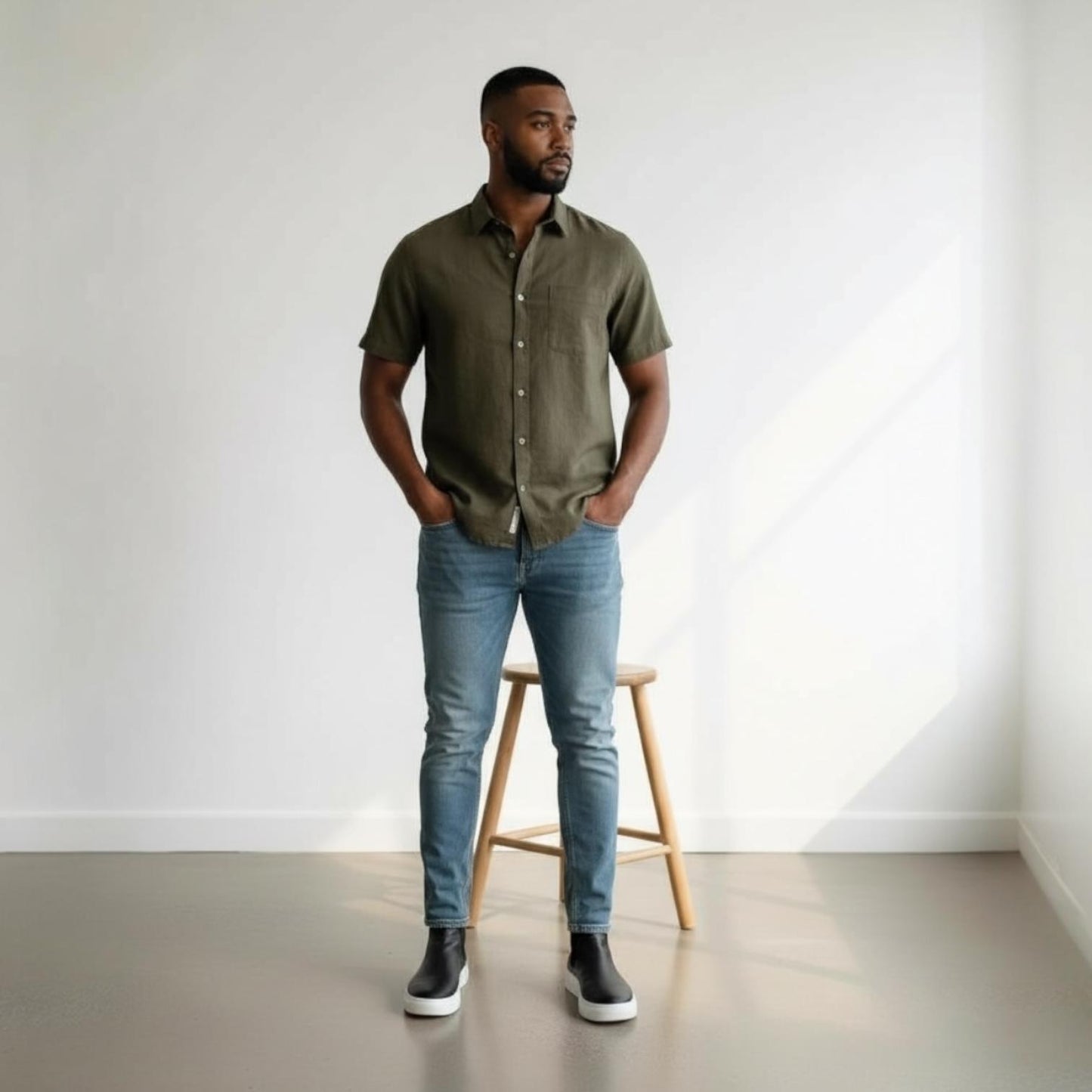 Alza Erkek Hakiki Deri Chelsea Bot - Siyah/Beyaz Floter