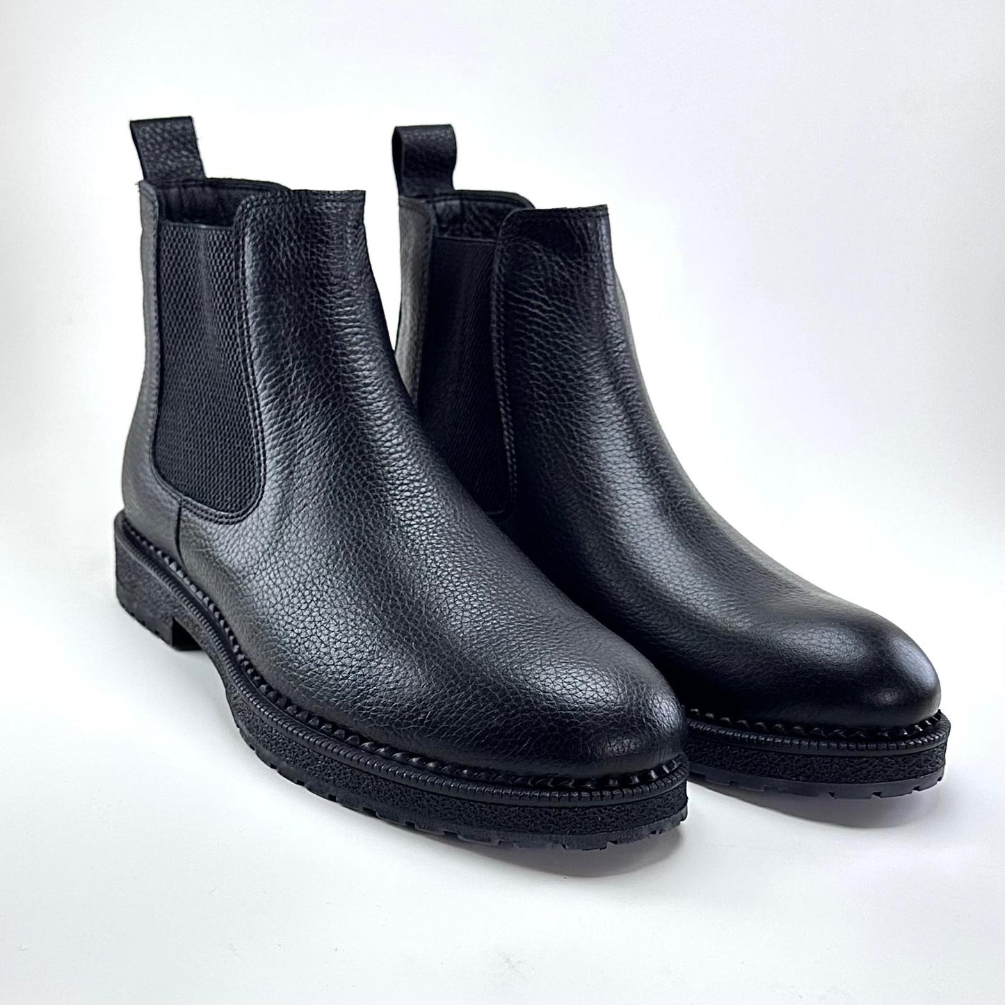 Alza Erkek Hakiki Deri Chelsea Bot - Siyah Floter