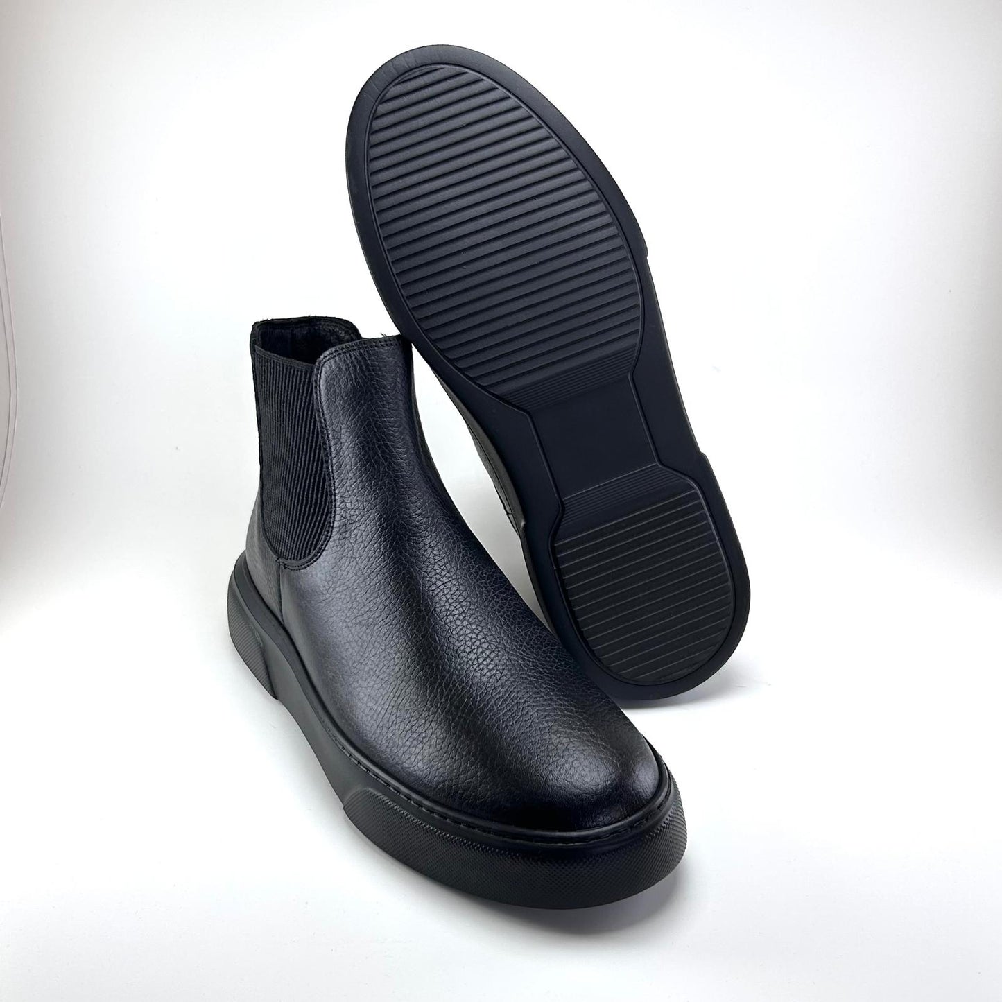 Alza Erkek Hakiki Deri Chelsea Bot - Siyah Floter