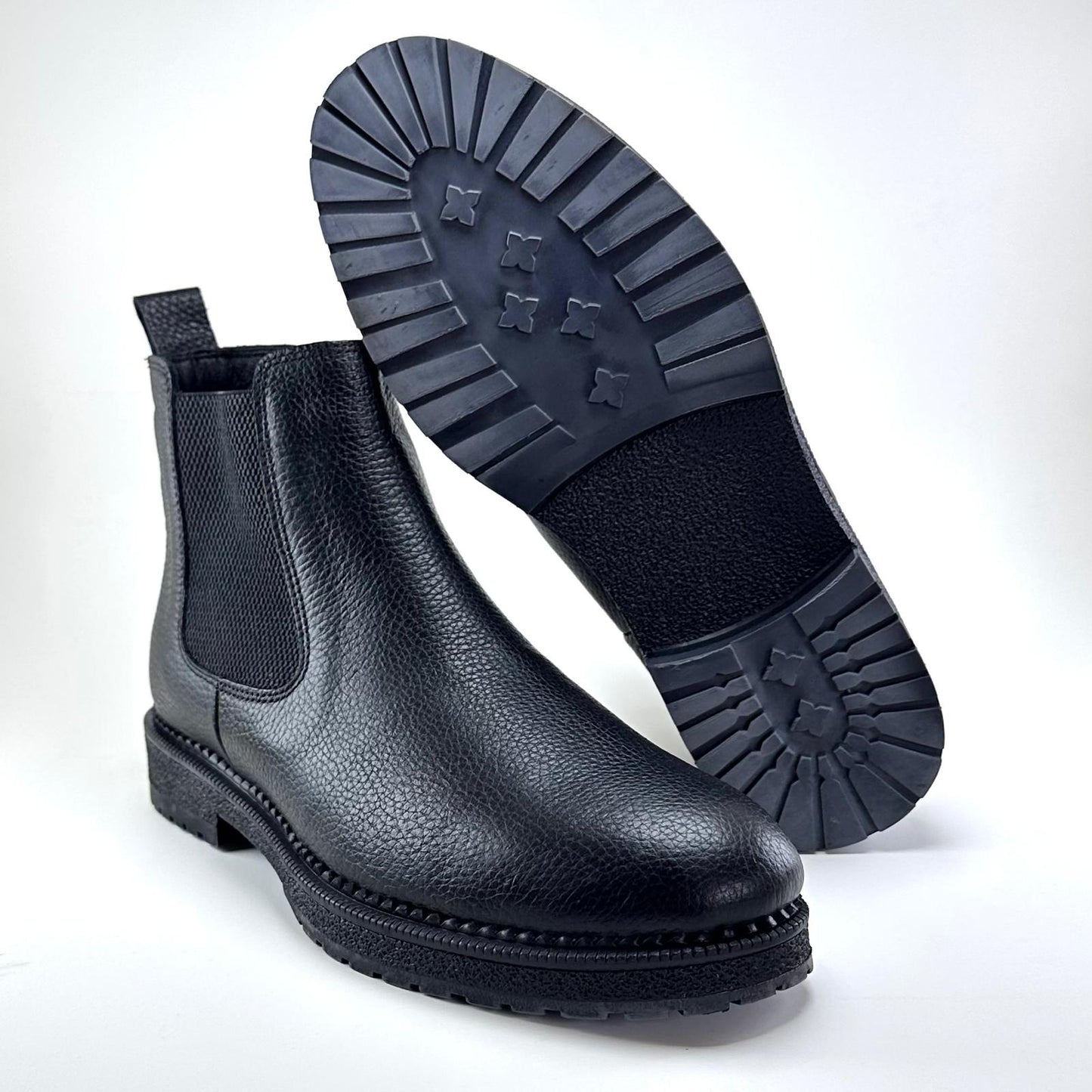 Alza Erkek Hakiki Deri Chelsea Bot - Siyah Floter
