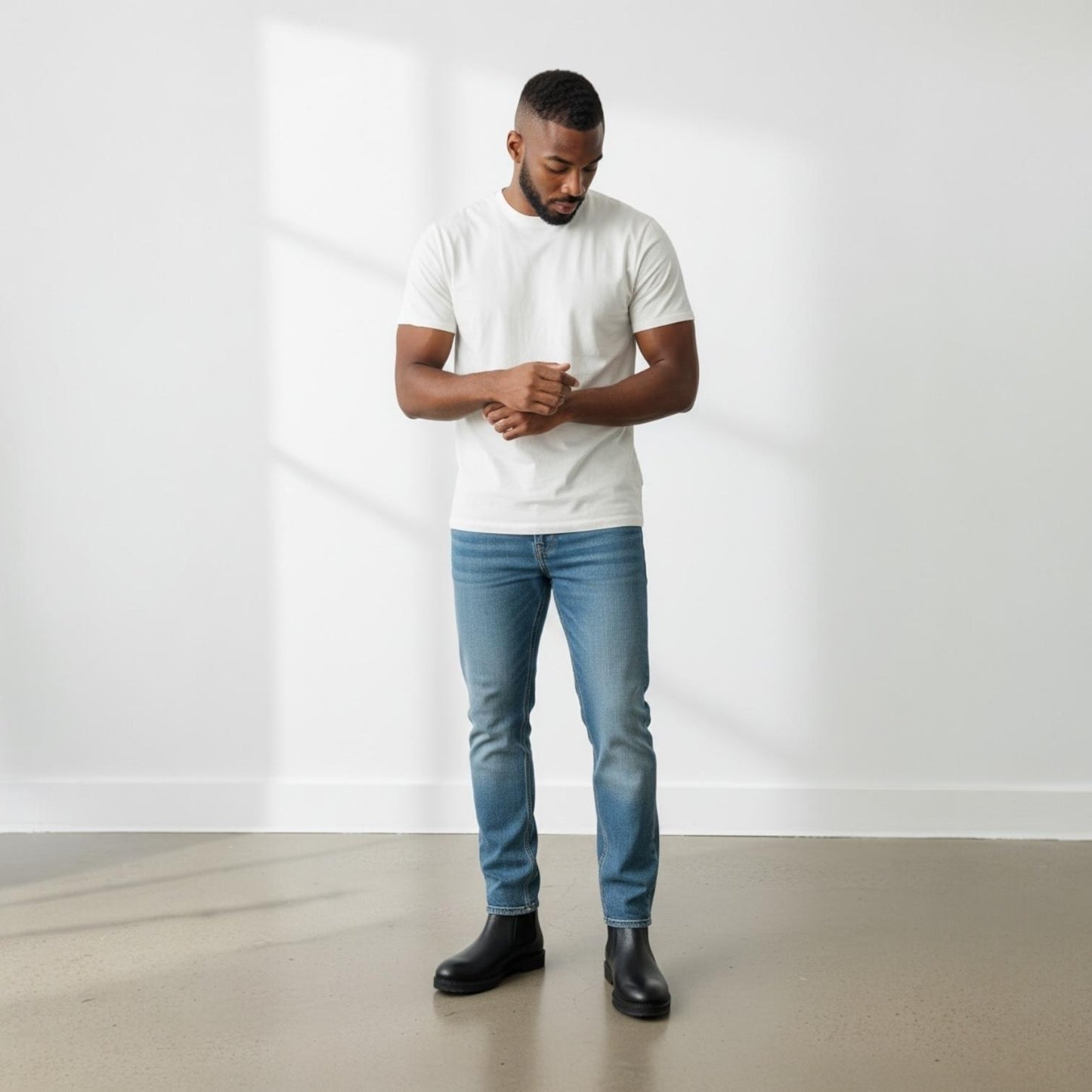 Alza Erkek Hakiki Deri Chelsea Bot - Siyah Floter