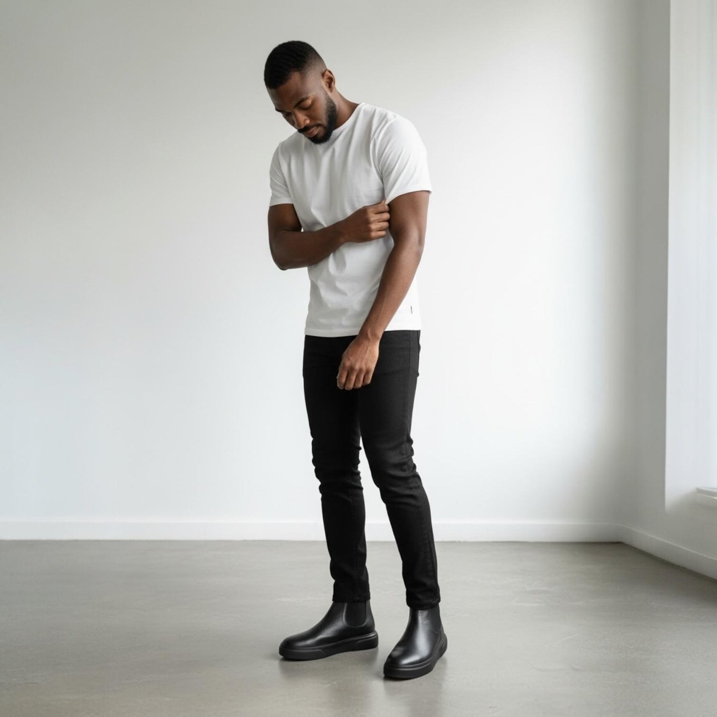 Alza Erkek Hakiki Deri Chelsea Bot - Siyah Floter