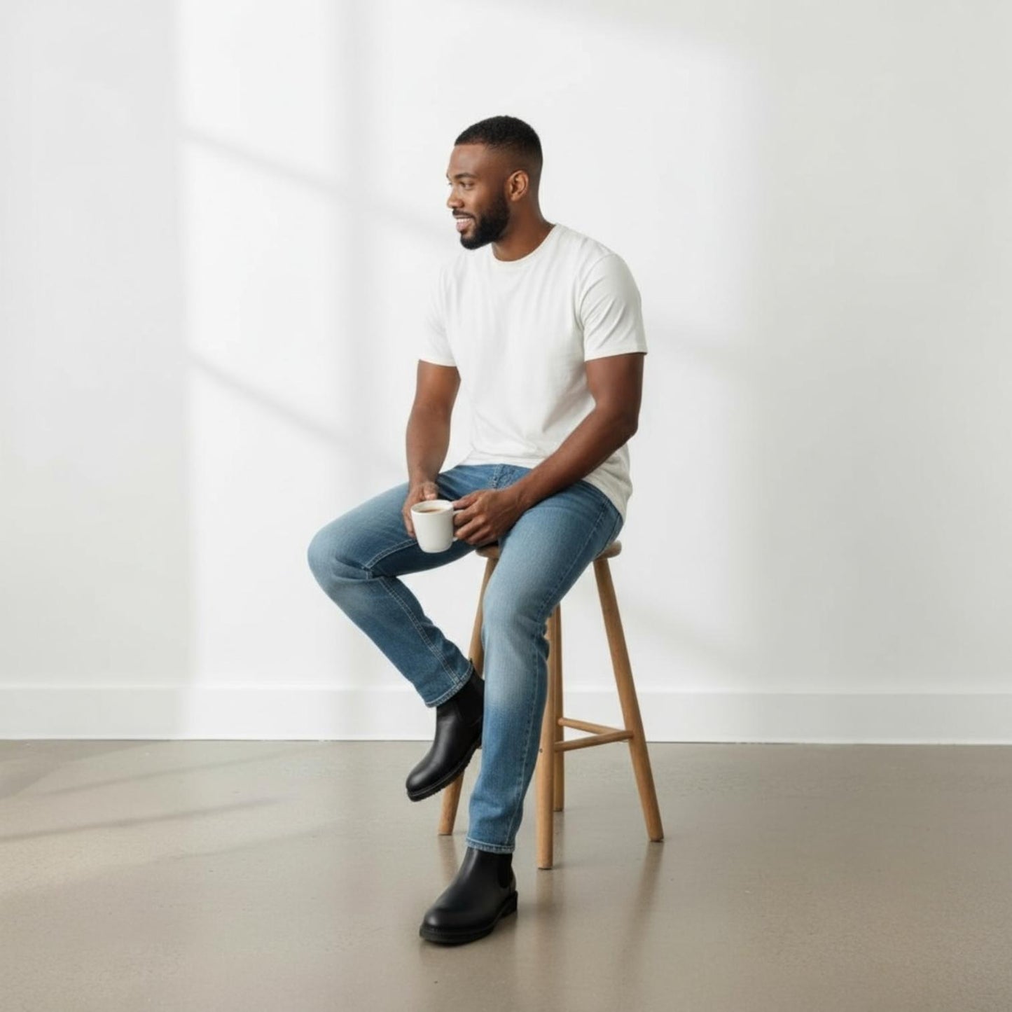 Alza Erkek Hakiki Deri Chelsea Bot - Siyah Floter