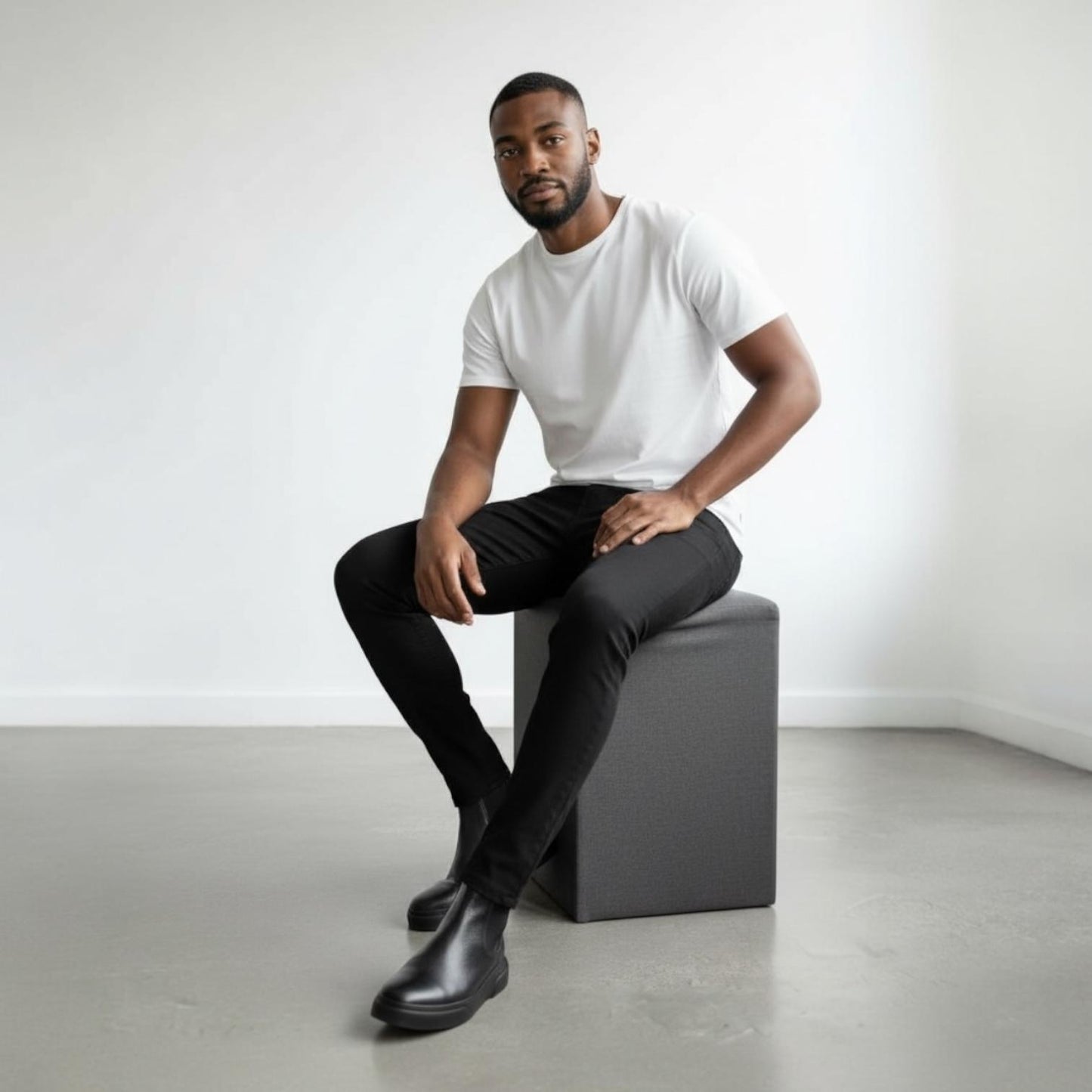 Alza Erkek Hakiki Deri Chelsea Bot - Siyah Floter