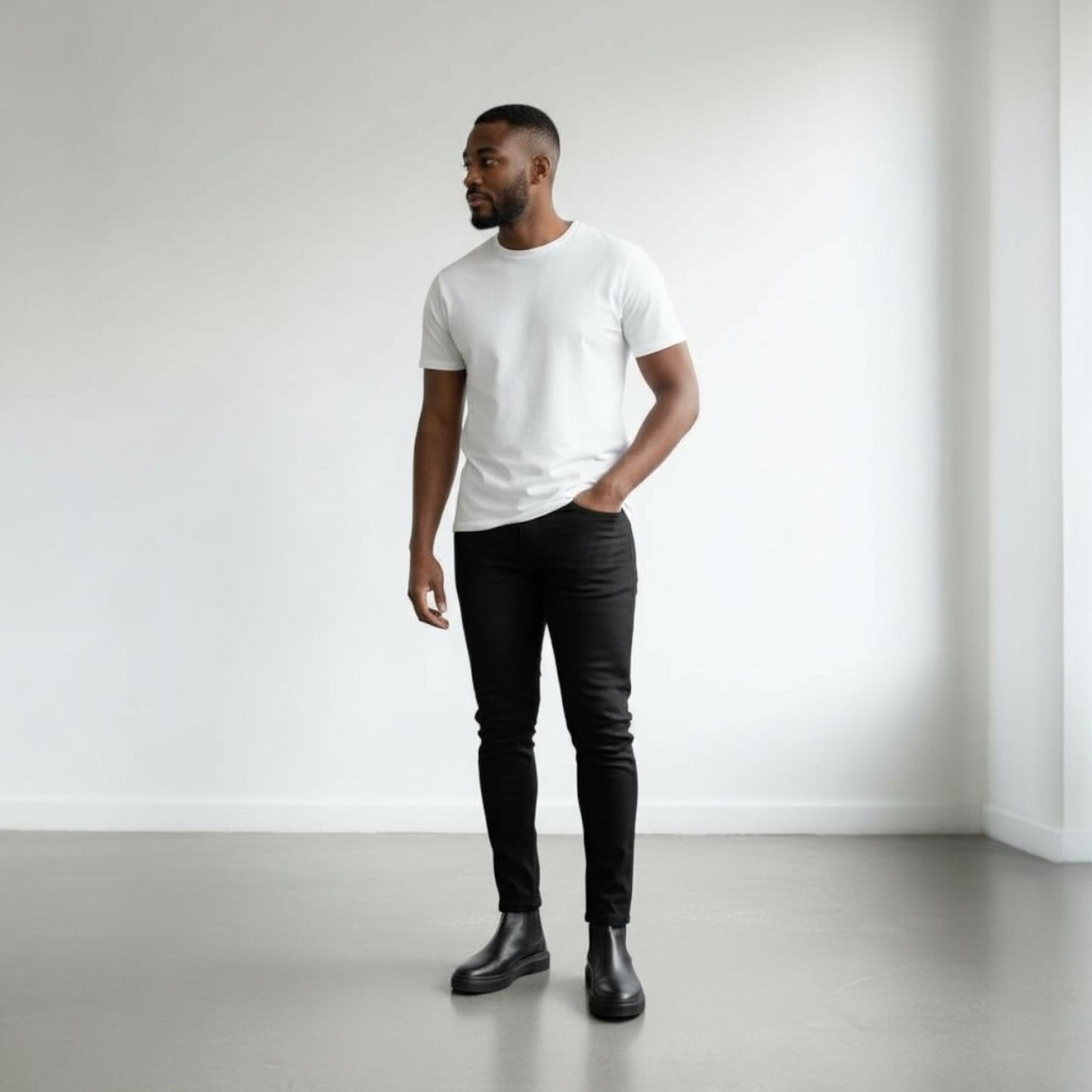 Alza Erkek Hakiki Deri Chelsea Bot - Siyah Floter