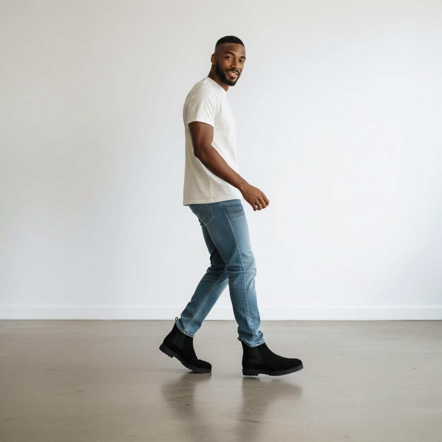 Alza Erkek Hakiki Deri Chelsea Bot - Siyah Süet