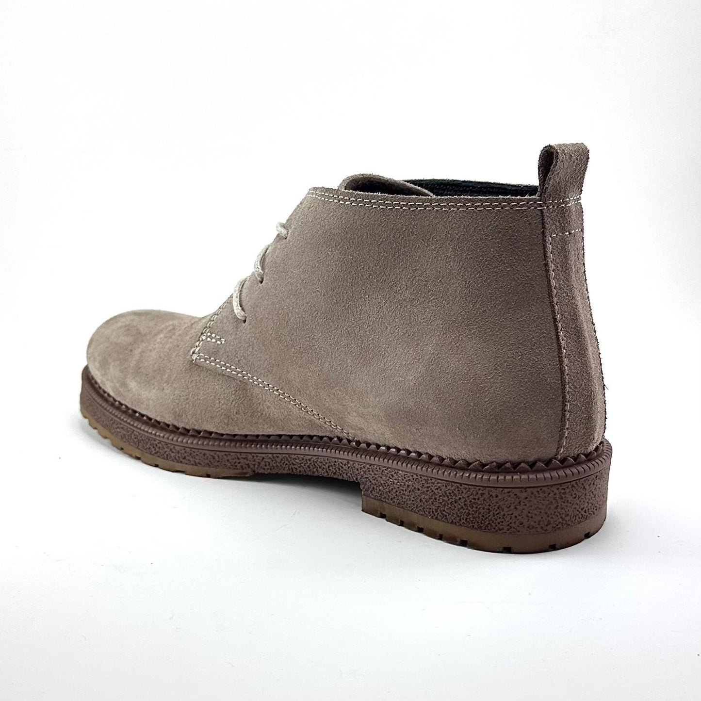 Alza Erkek Hakiki Deri Chelsea Kısa Bot - Bej Süet