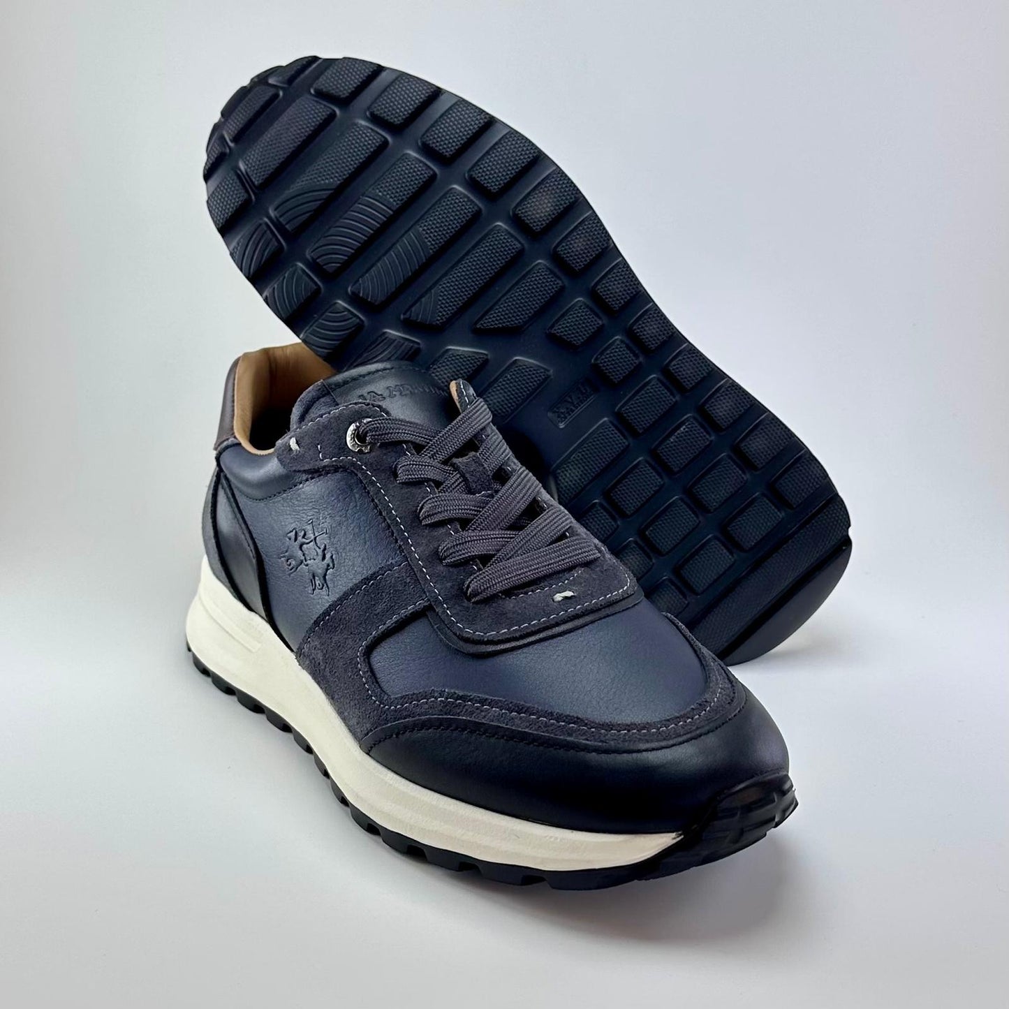 Alza Erkek Hakiki Deri Erkek Sneaker - Lacivert