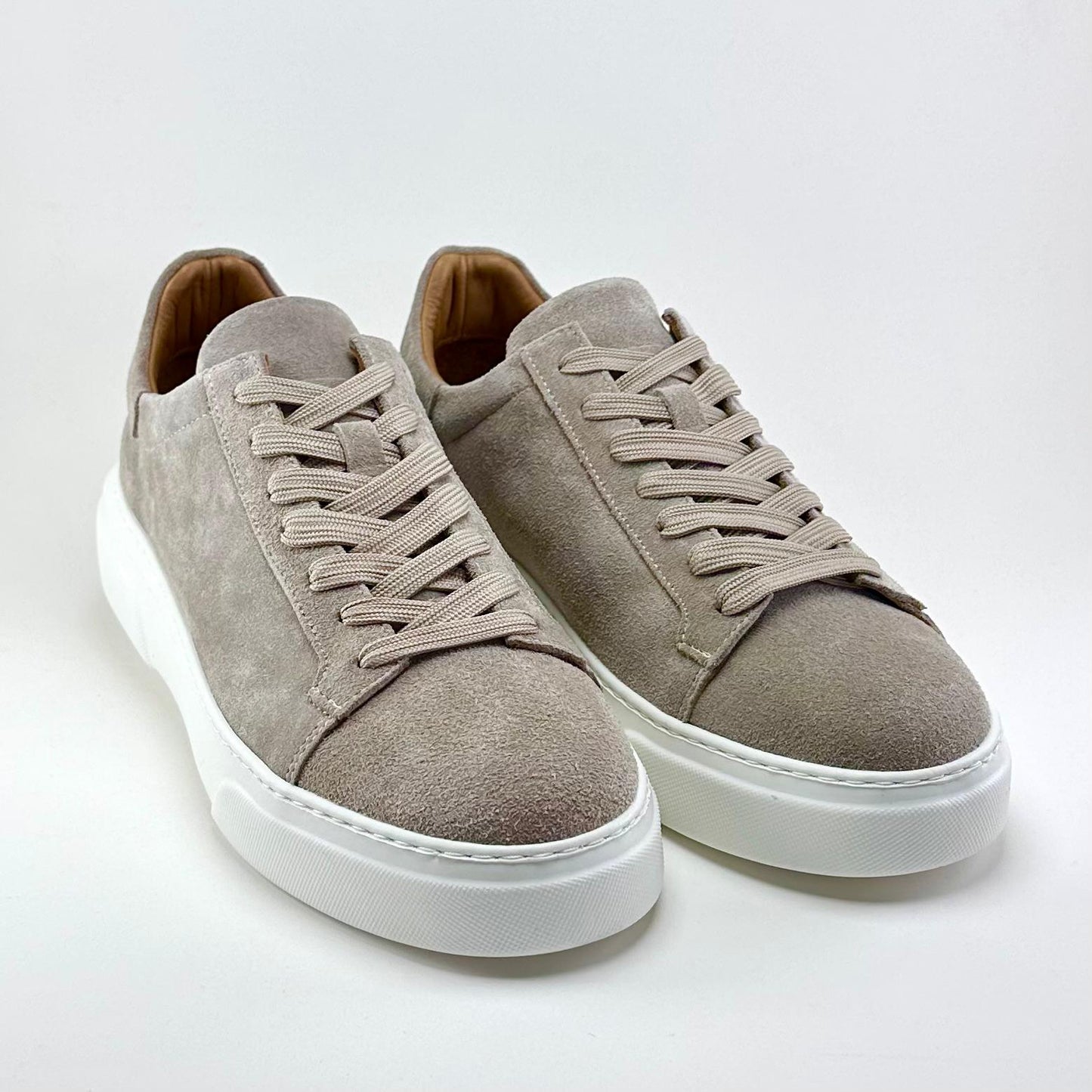 Alza Erkek Hakiki Deri Sneaker - Bej Süet