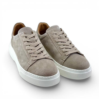 Footcap Erkek Hakiki Deri Sneaker Eva Taban – Bej Süet | ALZA