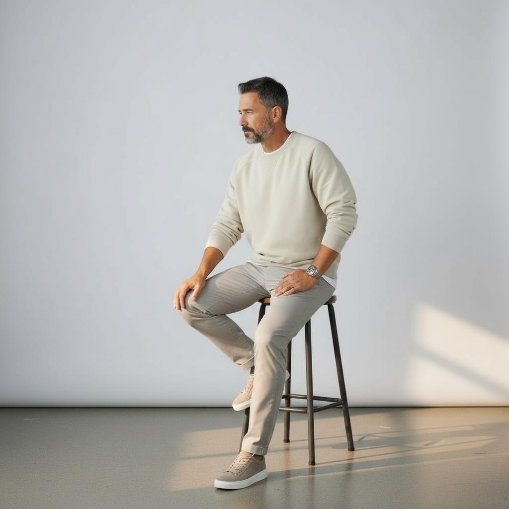 Alza Erkek Hakiki Deri Sneaker - Bej Süet